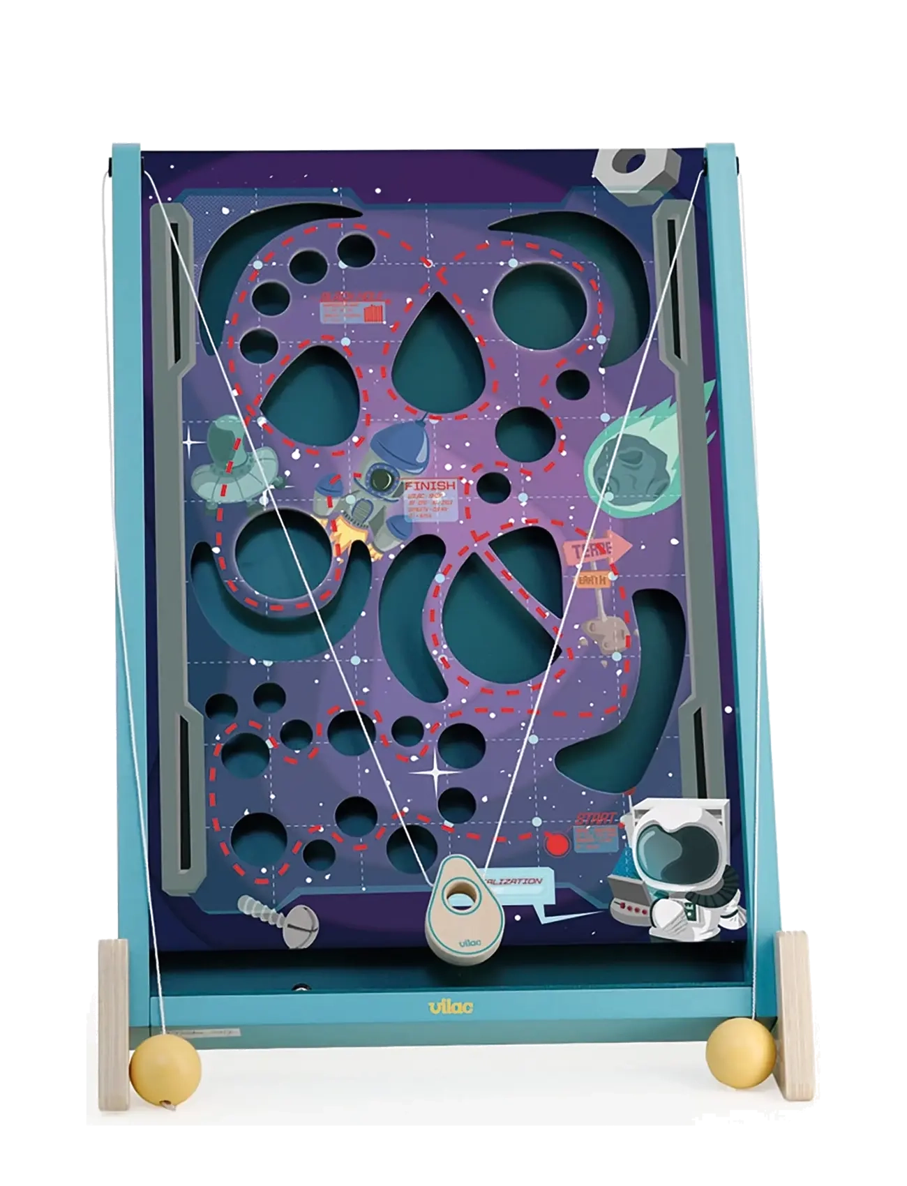 Vilac - Labyrinth Game with 3 Boards - Routatrou - pedagogiska spel - turquise - 4