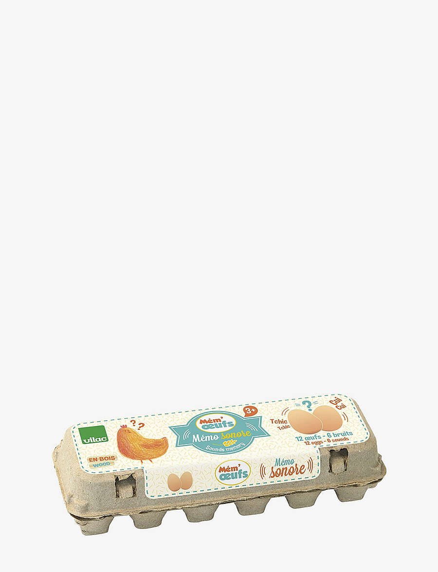 Vilac - Memo game with 12 eggs and 6 sounds - aktive spiele - egg - 0