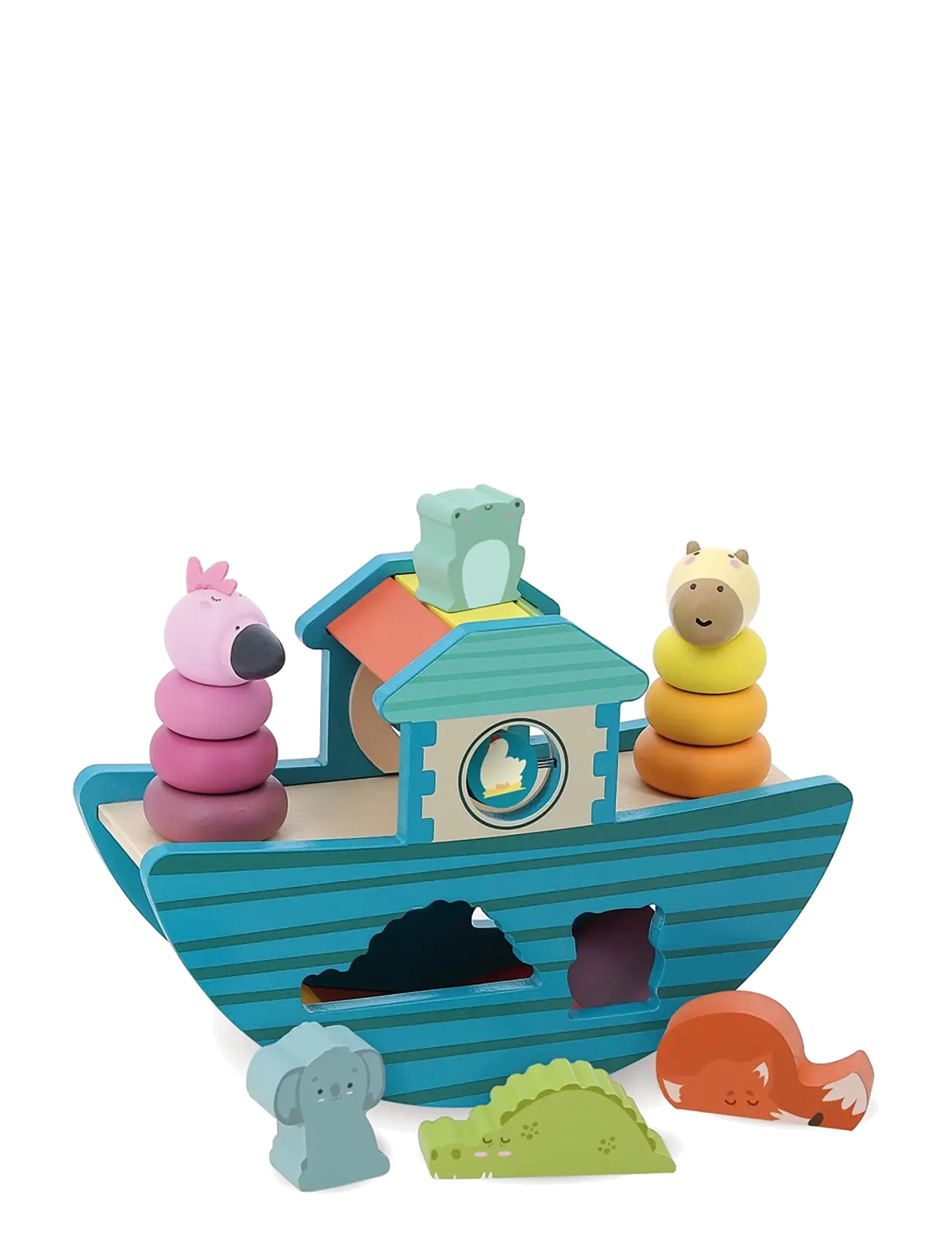 Vilac Shape Sorter - Animal Ark - Þroskaleikföng - TEAL / blue