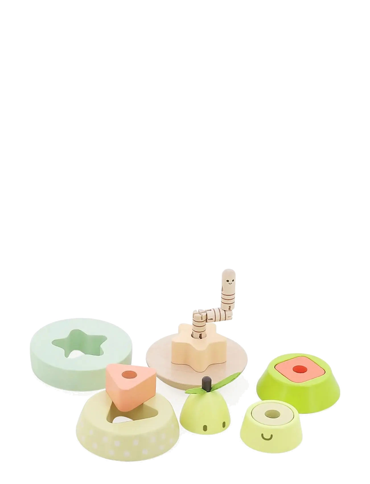 Vilac - Stacking Pear 10 pcs - stapelbara klossar - green - 2