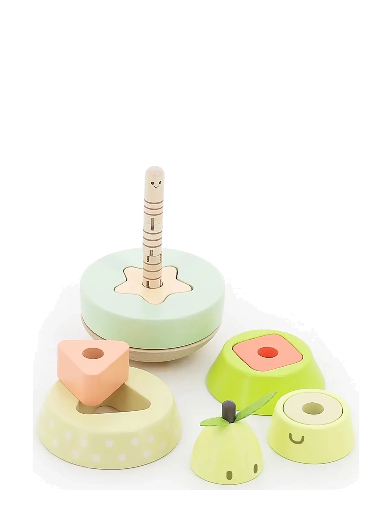 Vilac - Stacking Pear 10 pcs - stapelbara klossar - green - 3