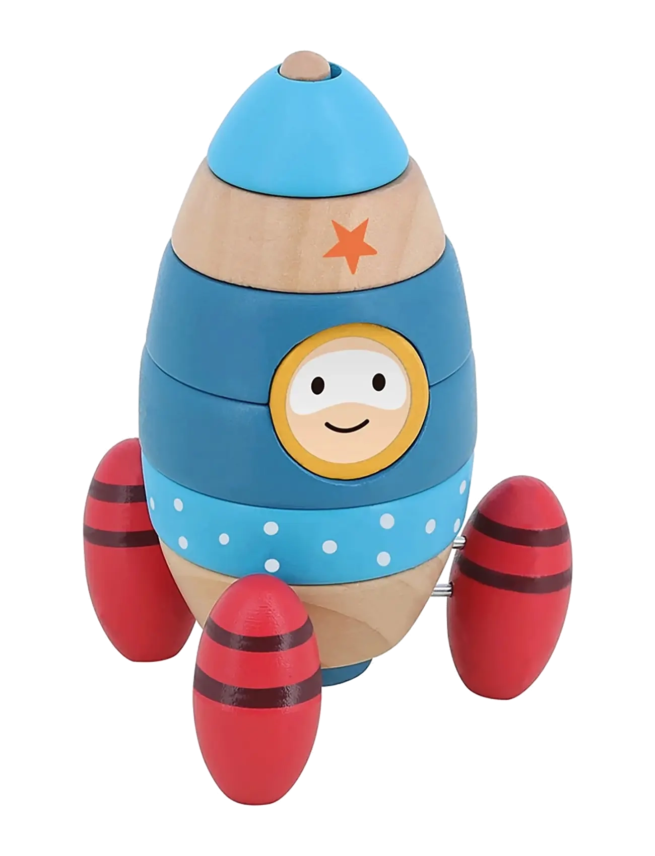 Vilac Stacking Rocketship 9 pcs - Mänguasjad - BLUE / blue