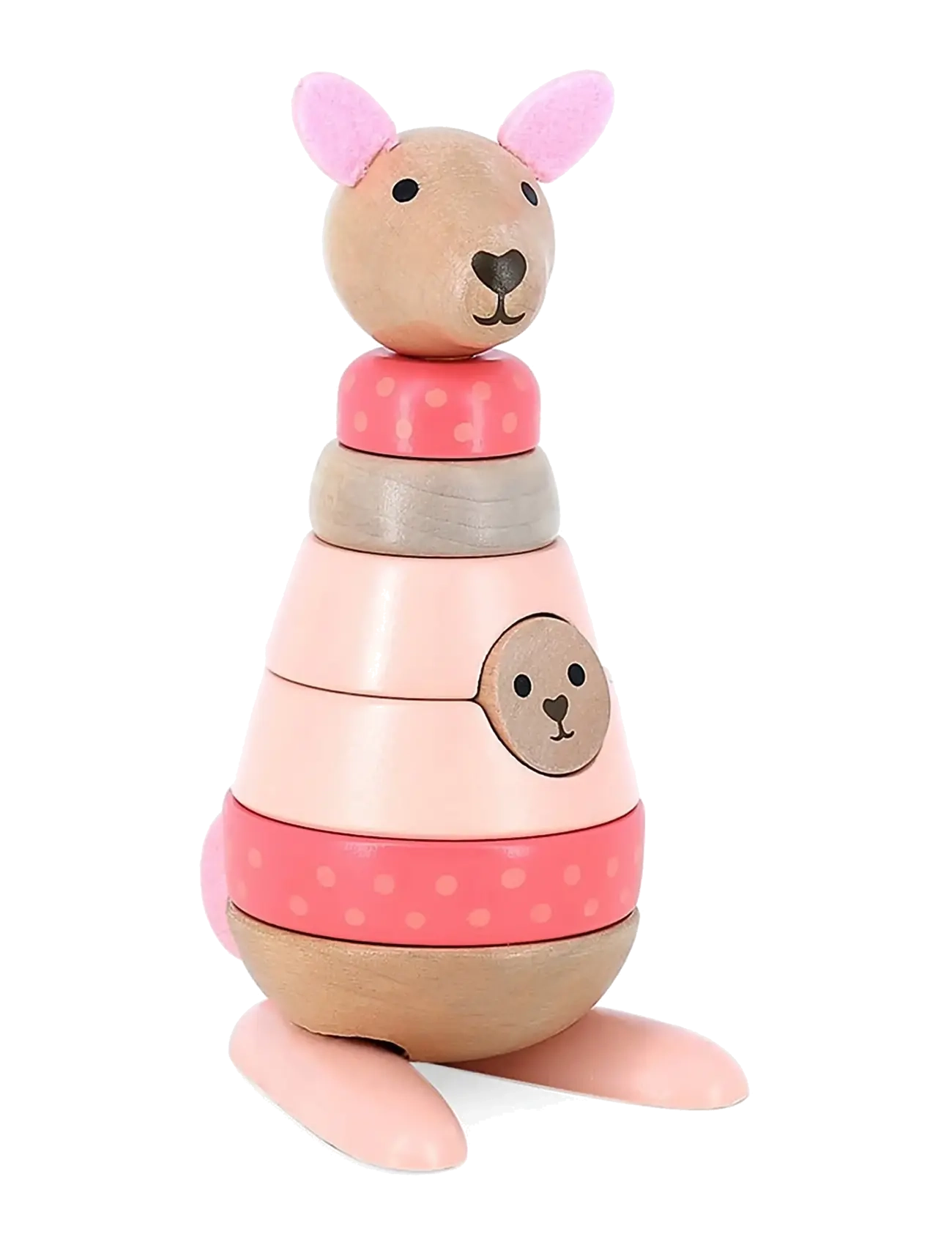 Vilac Stacking Kangaroo 10 Pcs, One Size, Educational Spielzeug, Rosa - Stackable Blocks, Kinder