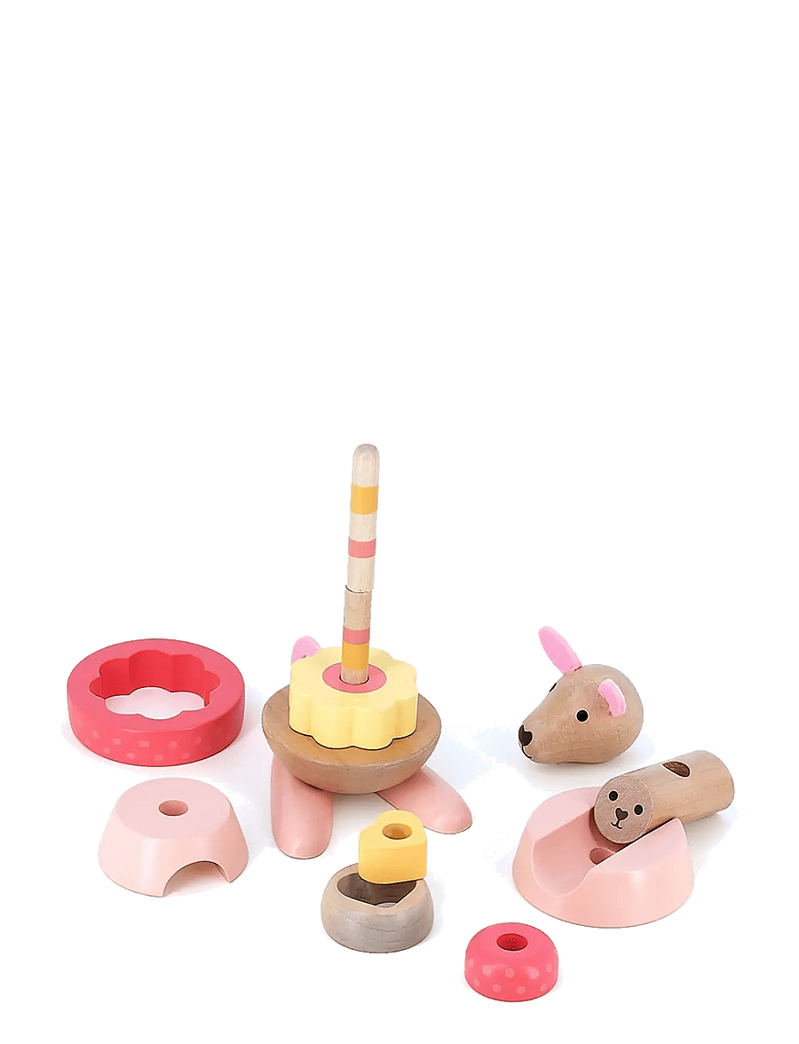 Vilac - Stacking Kangaroo 10 pcs - laotavad klotsid - pink - 2