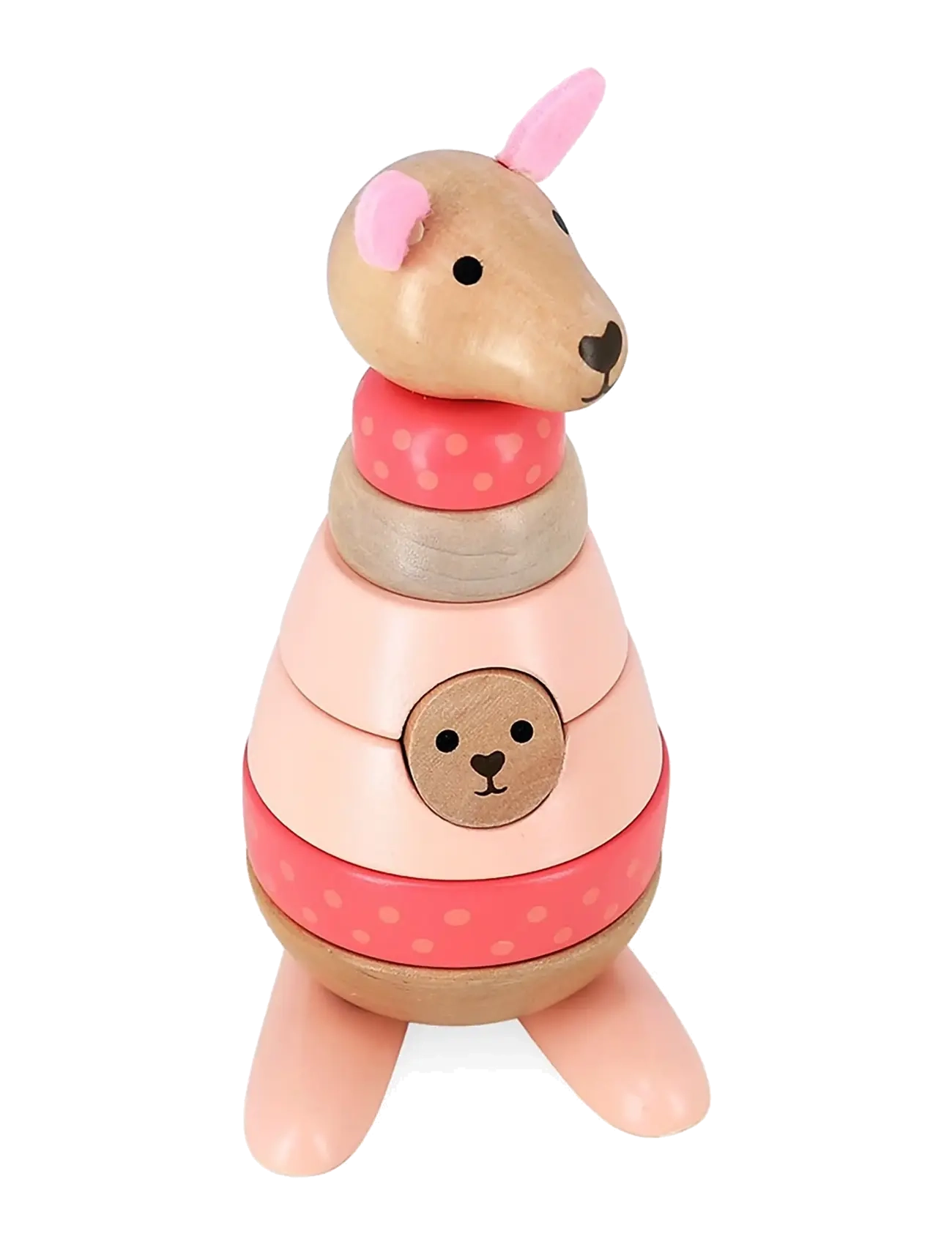 Vilac - Stacking Kangaroo 10 pcs - stapelbare blokk - pink - 3