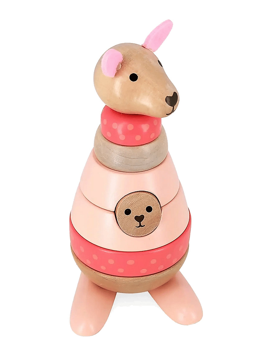 Vilac - Stacking Kangaroo 10 pcs - laotavad klotsid - pink - 3