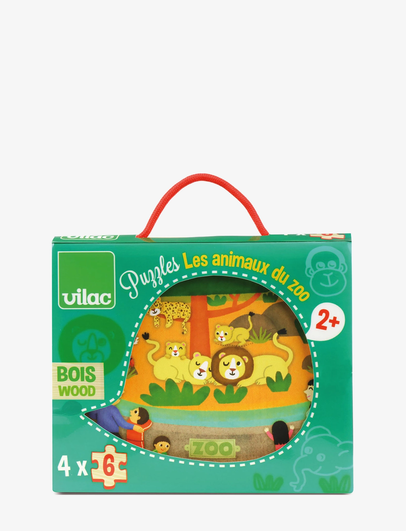 Vilac Zoo Puzzle, One Size, Puzzles, Mehrfarbig/gemustert - Wooden Kinder