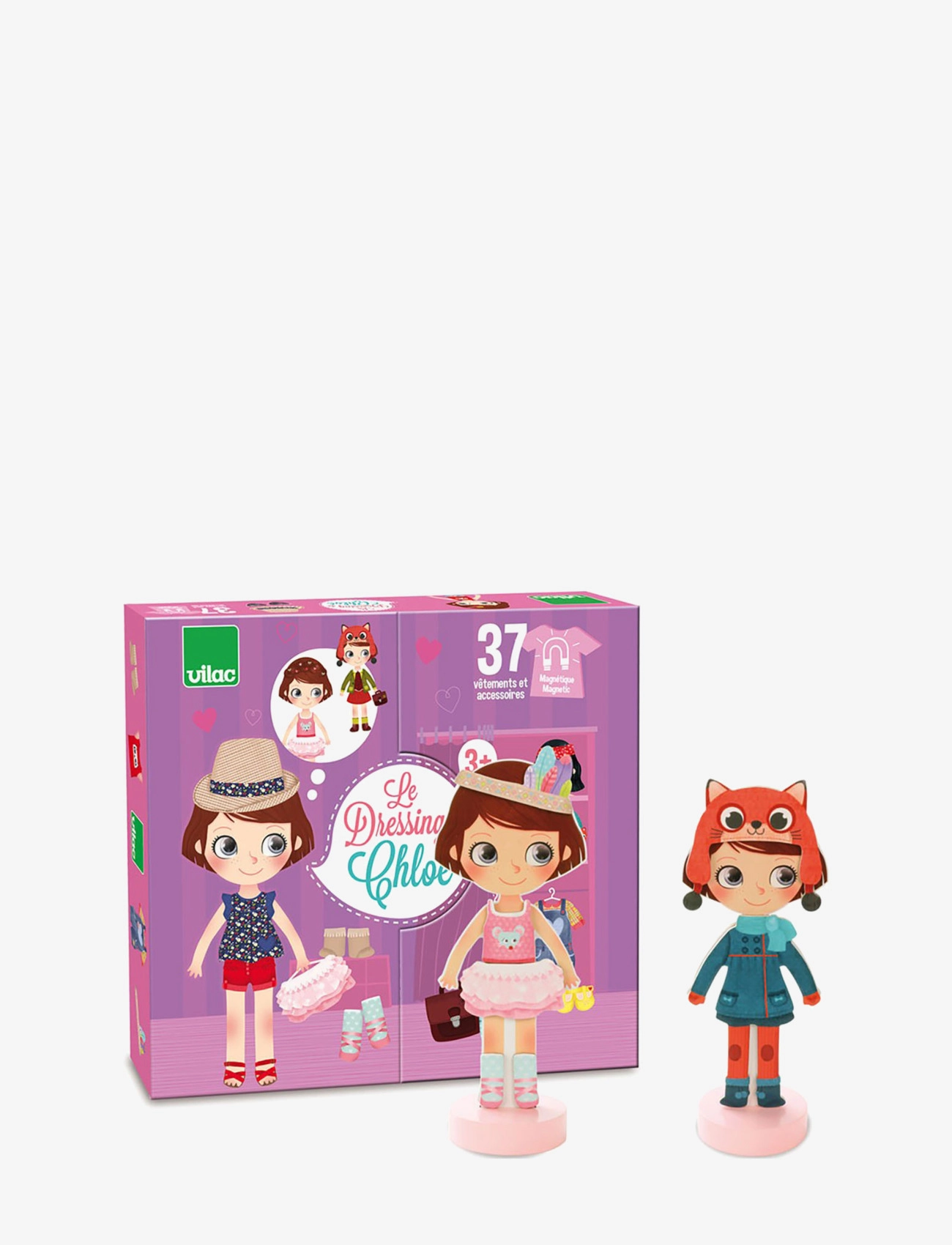 Vilac Chloé's Dressing Little Wooden Magnetic Doll To, One Size, Playsets & Action Figures, Mehrfarbig/gemustert - Kinder