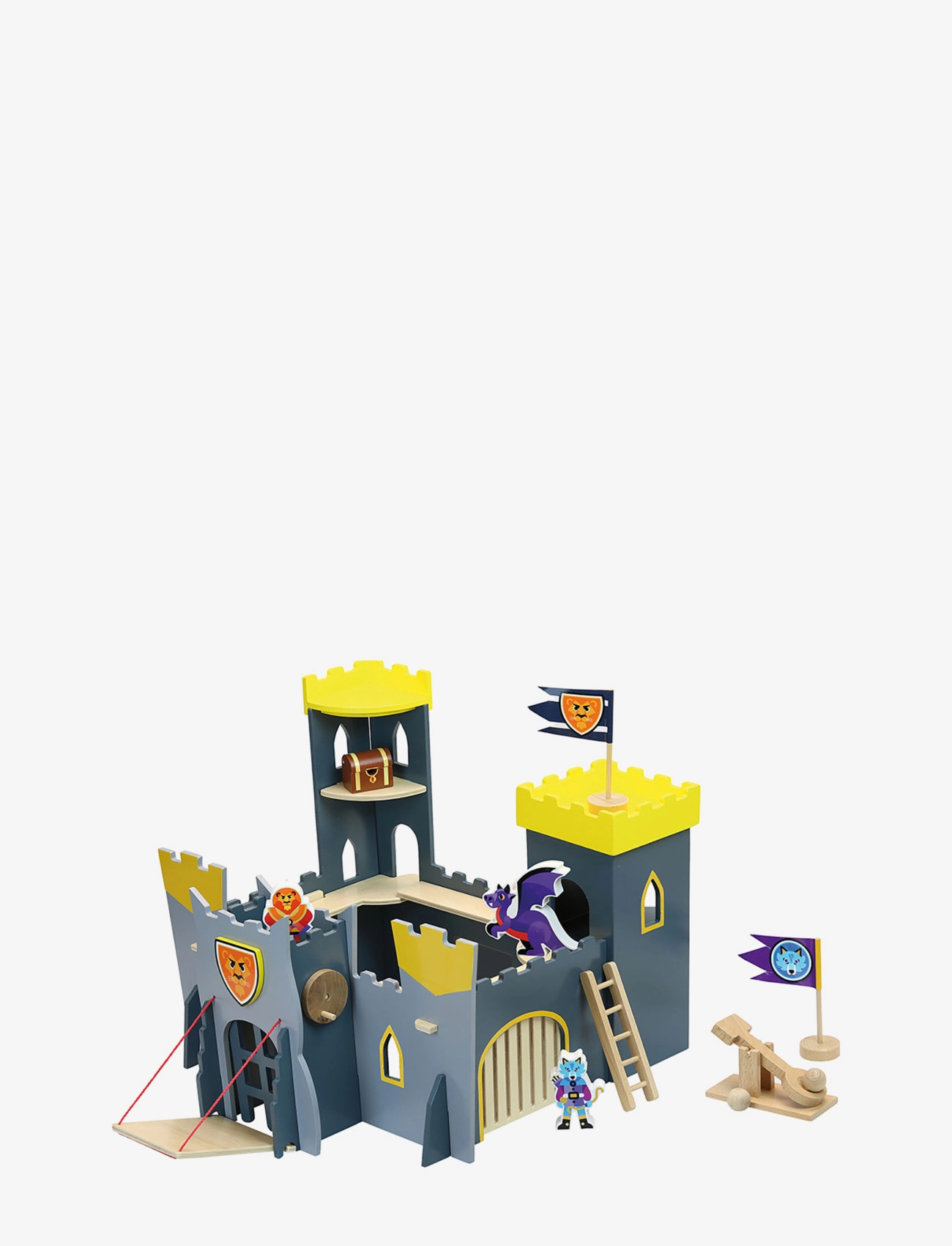 Vilac - My large wooden castle - lekset - grey - 1