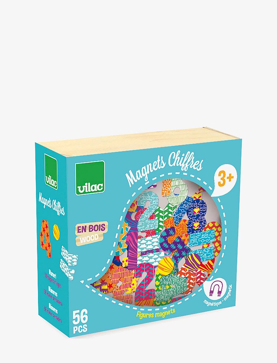 Vilac - Magnets - Numbers and characters for calculating - 56 pcs - aktive spil - multi - 0