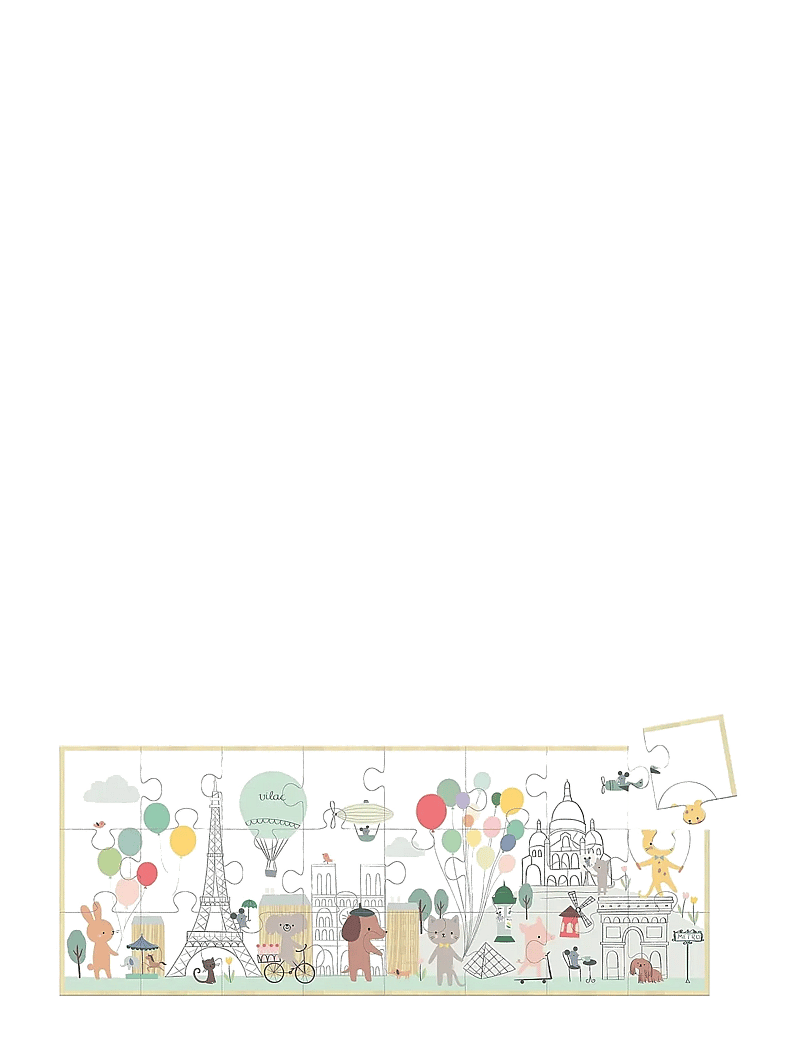 Vilac - Wooden Puzzle 24 pcs - Paris by Sarah Betz - puidust pusled - white - 0