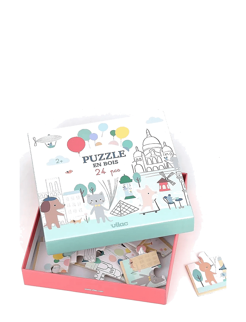 Vilac - Wooden Puzzle 24 pcs - Paris by Sarah Betz - puidust pusled - white - 3