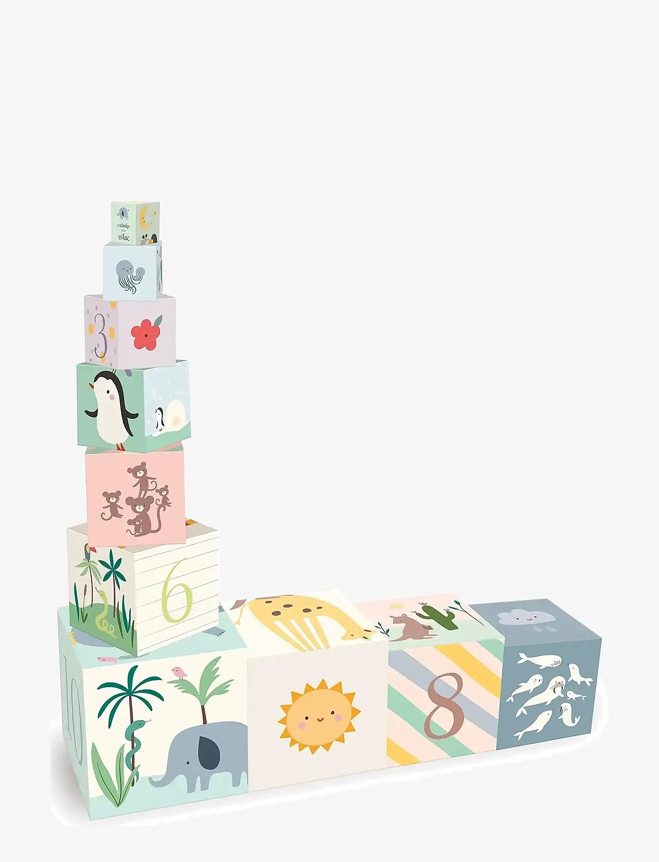 Vilac - Nesting Cubes - Animals by Sarah Betz - staflanlegir kubbar - multi - 1