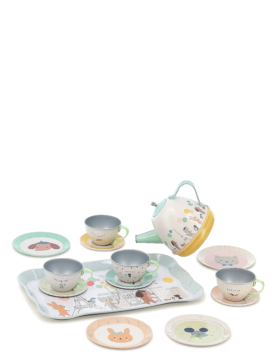 Vilac - Musical Tea Set - Paris by Sarah Betz - kohvi & teekomplektid - multi - 1