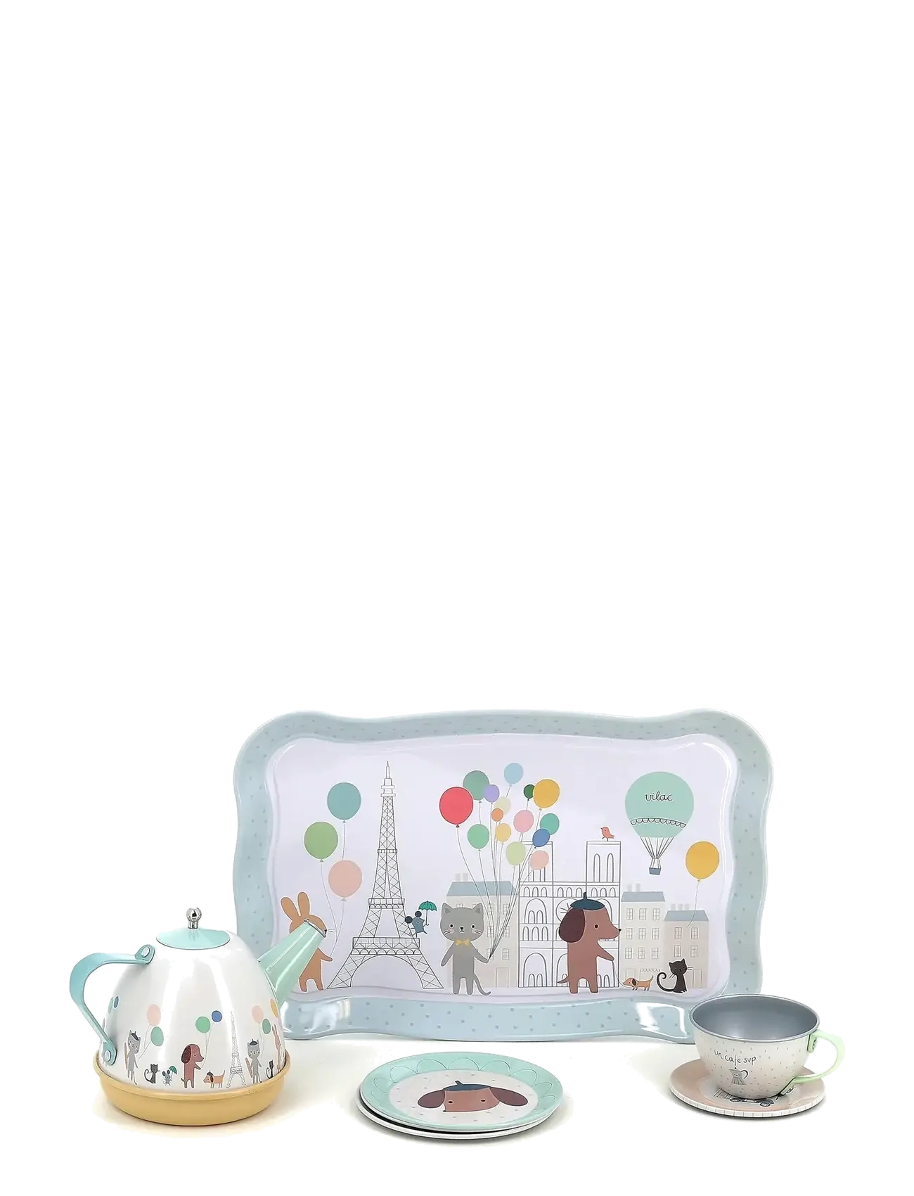 Vilac - Musical Tea Set - Paris by Sarah Betz - kafijas & tējas komplekti - multi - 2