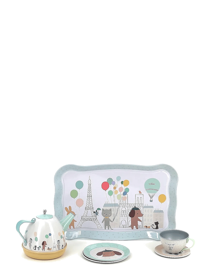 Vilac - Musical Tea Set - Paris by Sarah Betz - kohvi & teekomplektid - multi - 2