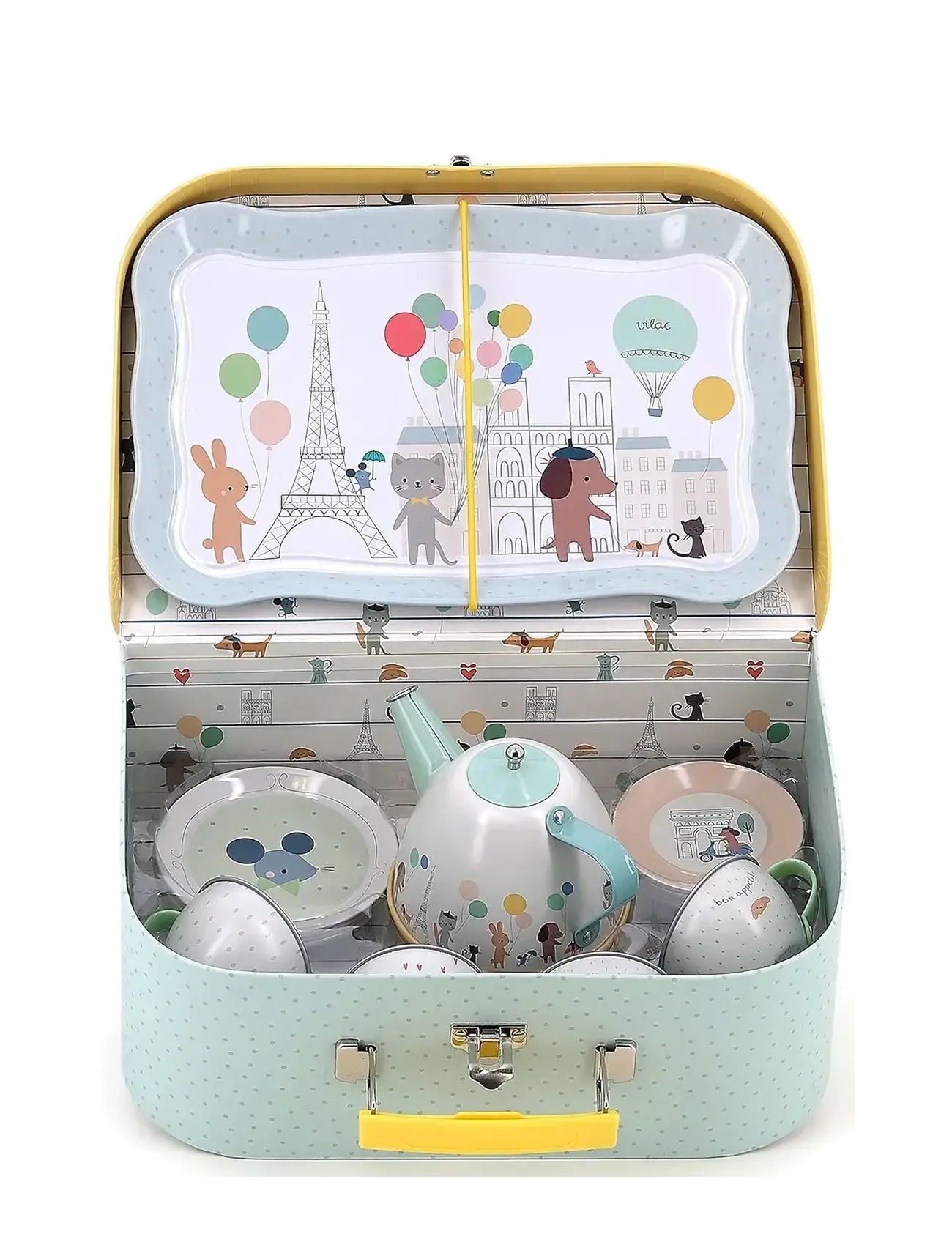 Vilac - Musical Tea Set - Paris by Sarah Betz - kafijas & tējas komplekti - multi - 4