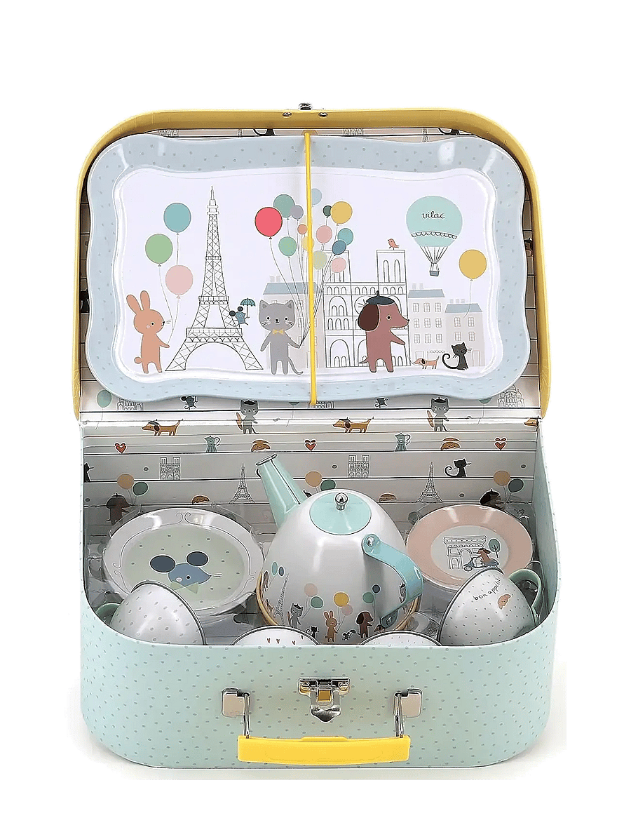 Vilac - Musical Tea Set - Paris by Sarah Betz - kohvi & teekomplektid - multi - 4