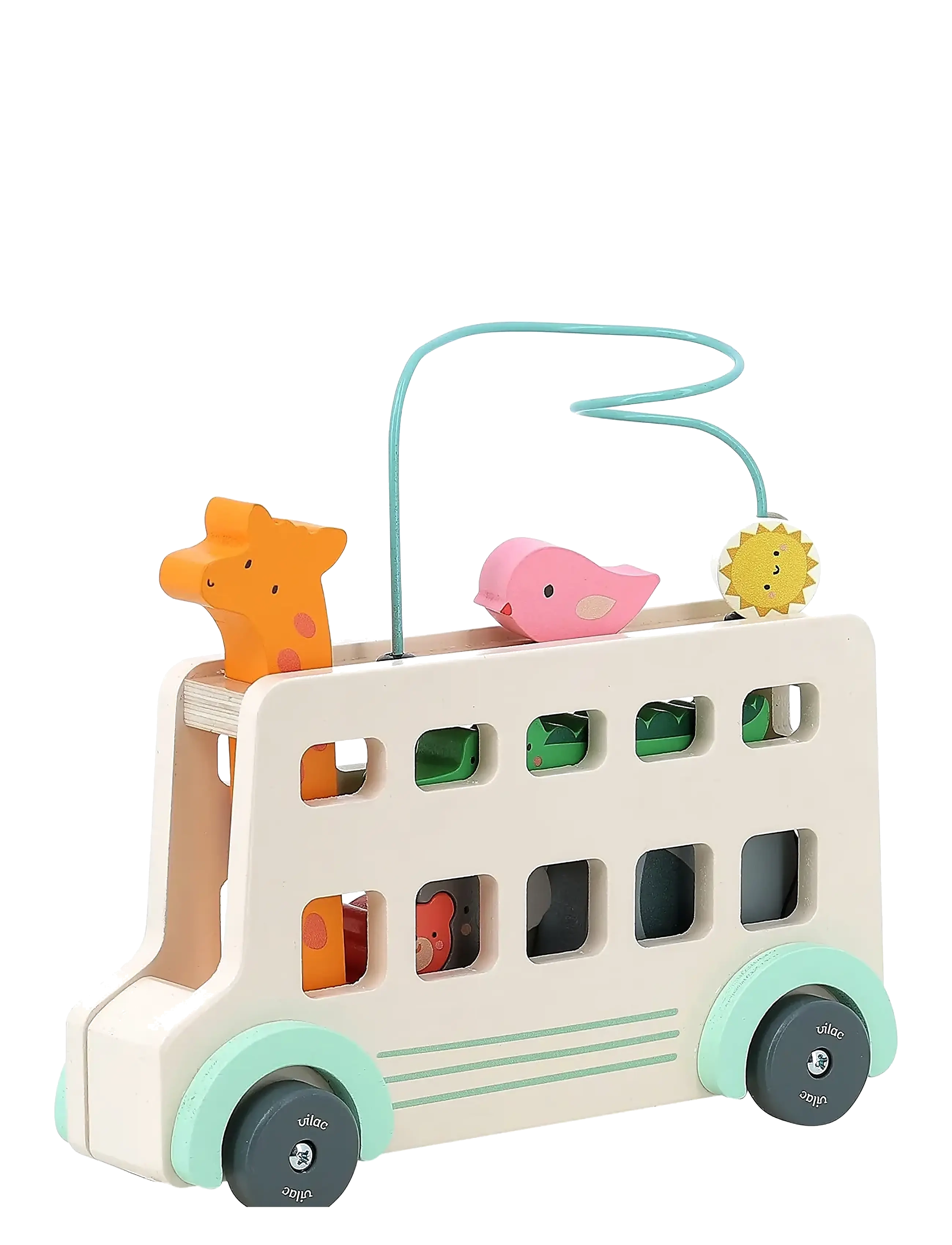 Vilac - Activity Toy - Animals Bus by Sarah Betz - gagnvirk leikföng - nature - 2