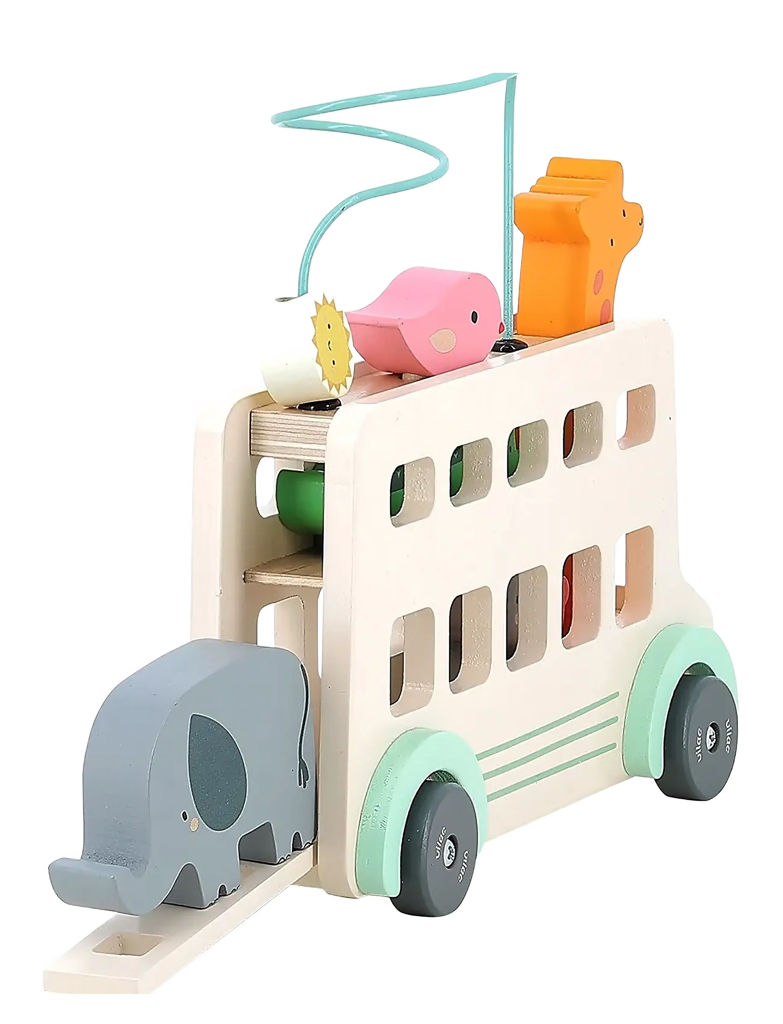 Vilac - Activity Toy - Animals Bus by Sarah Betz - gagnvirk leikföng - nature - 4
