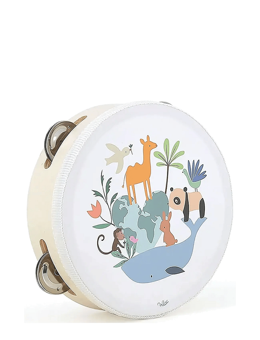 Vilac - Tambourine by Sarah Betz - muusikariistad - white - 1