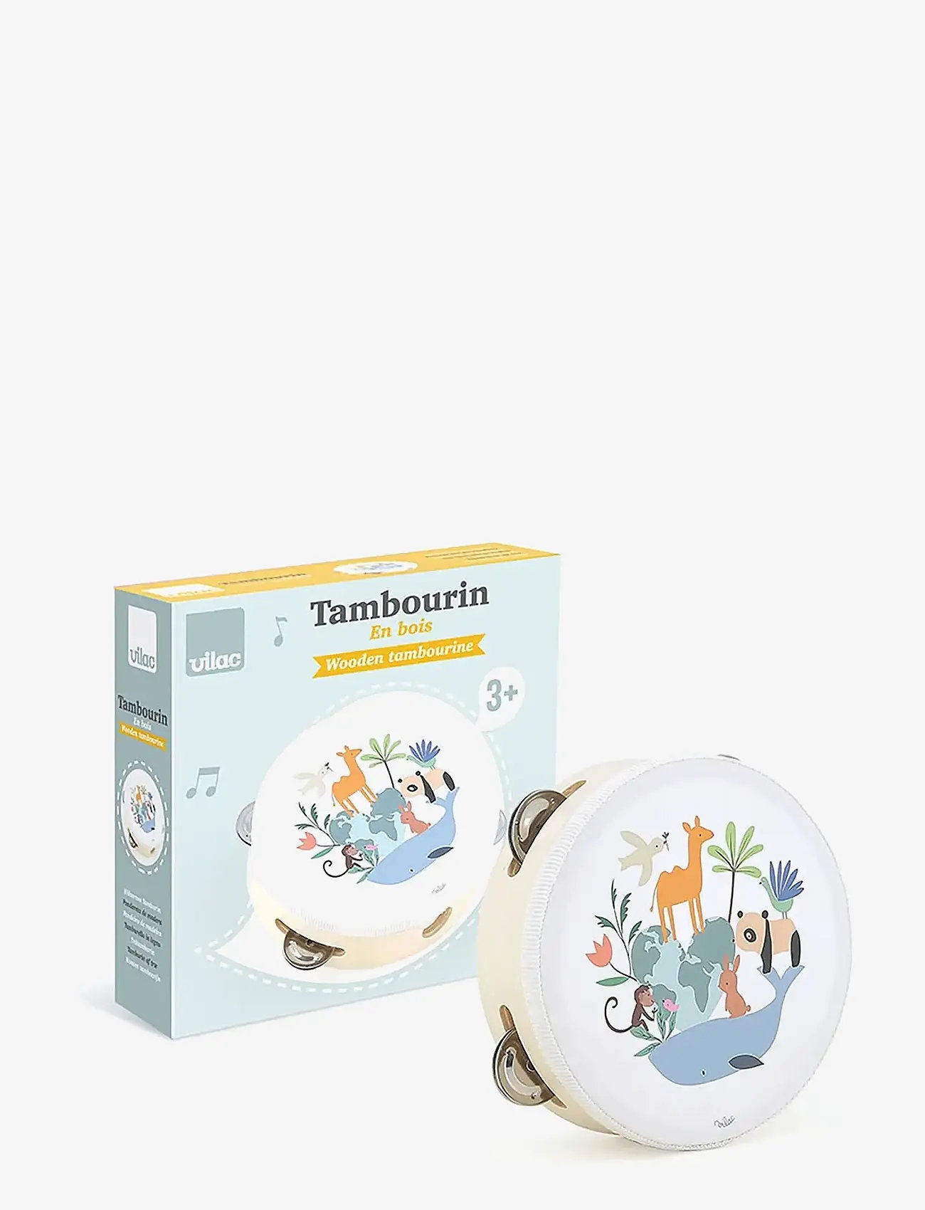 Vilac - Tambourine by Sarah Betz - musikinstrumenter - white - 2