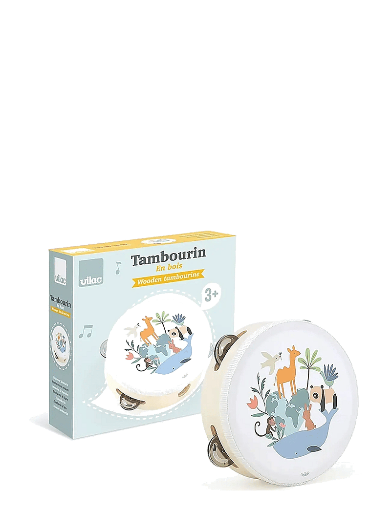 Vilac - Tambourine by Sarah Betz - musikinstrument - white - 2