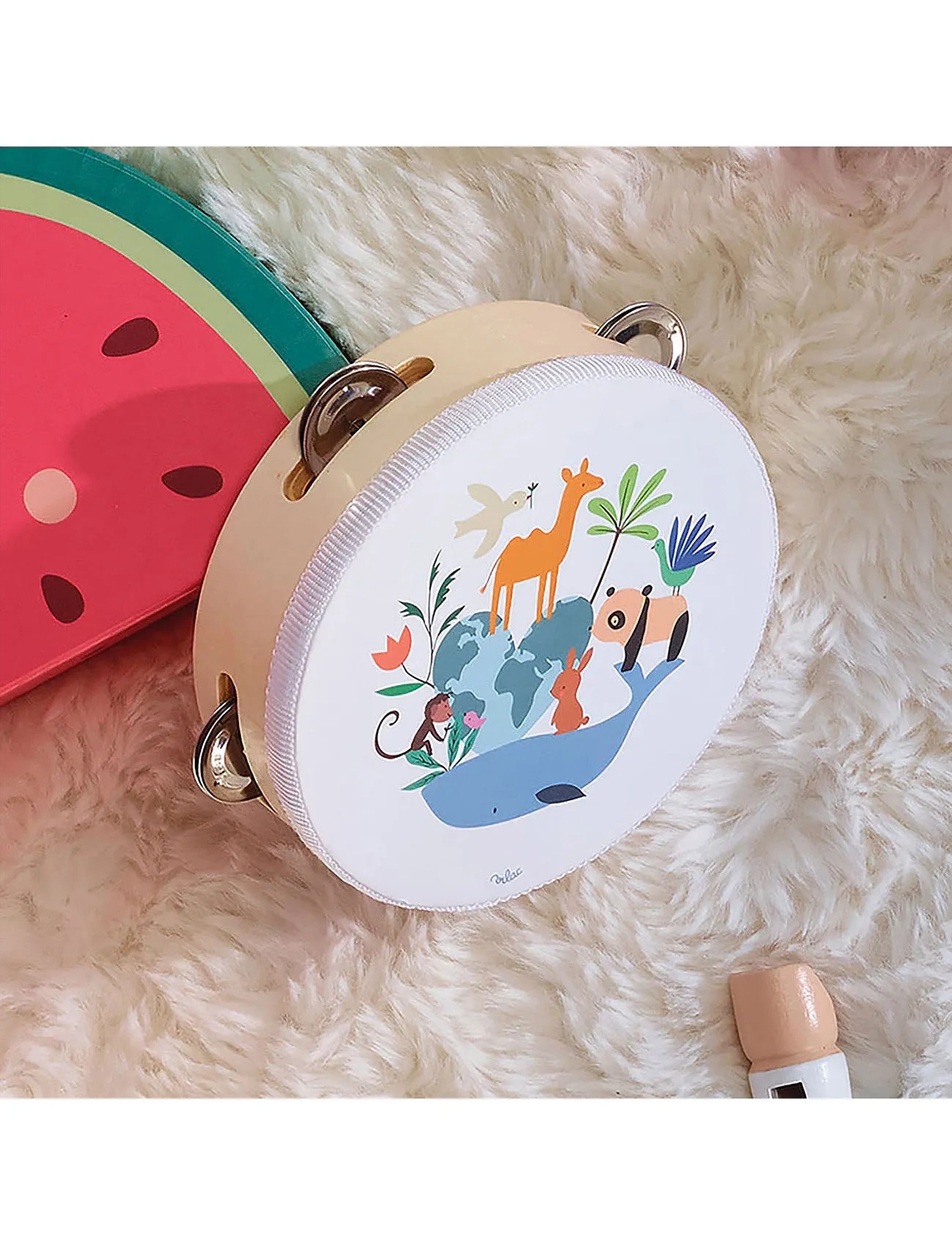 Vilac Tambourine By Sarah Betz, One Size, Spielzeug, Mehrfarbig/gemustert - Musical Instruments, Kinder
