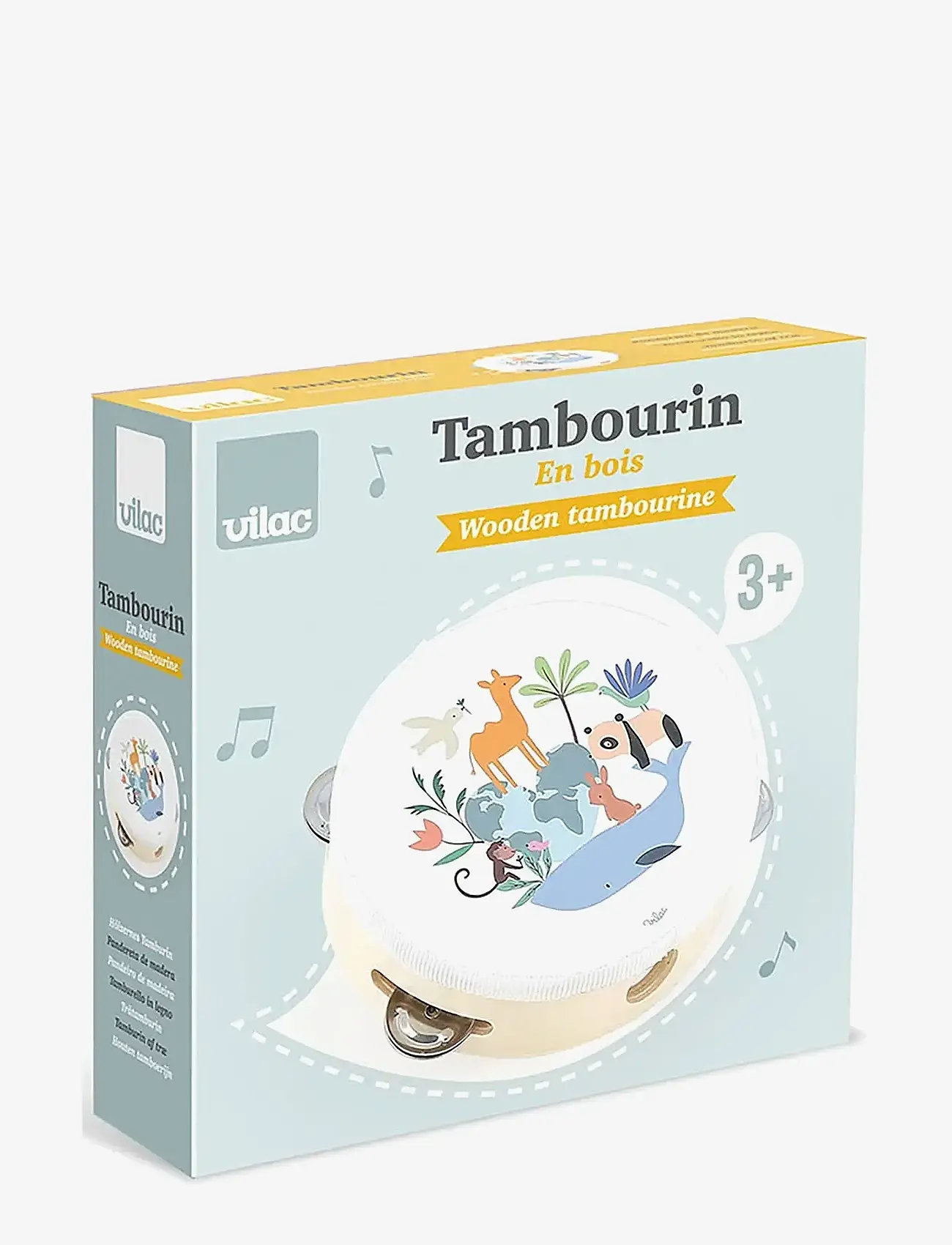 Vilac - Tambourine by Sarah Betz - musikinstrumenter - white - 3