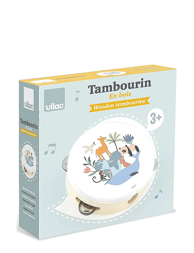 Vilac - Tambourine by Sarah Betz - musikinstrument - white - 3