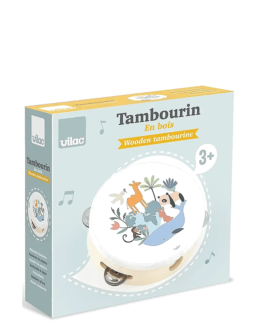 Vilac - Tambourine by Sarah Betz - muusikariistad - white - 3