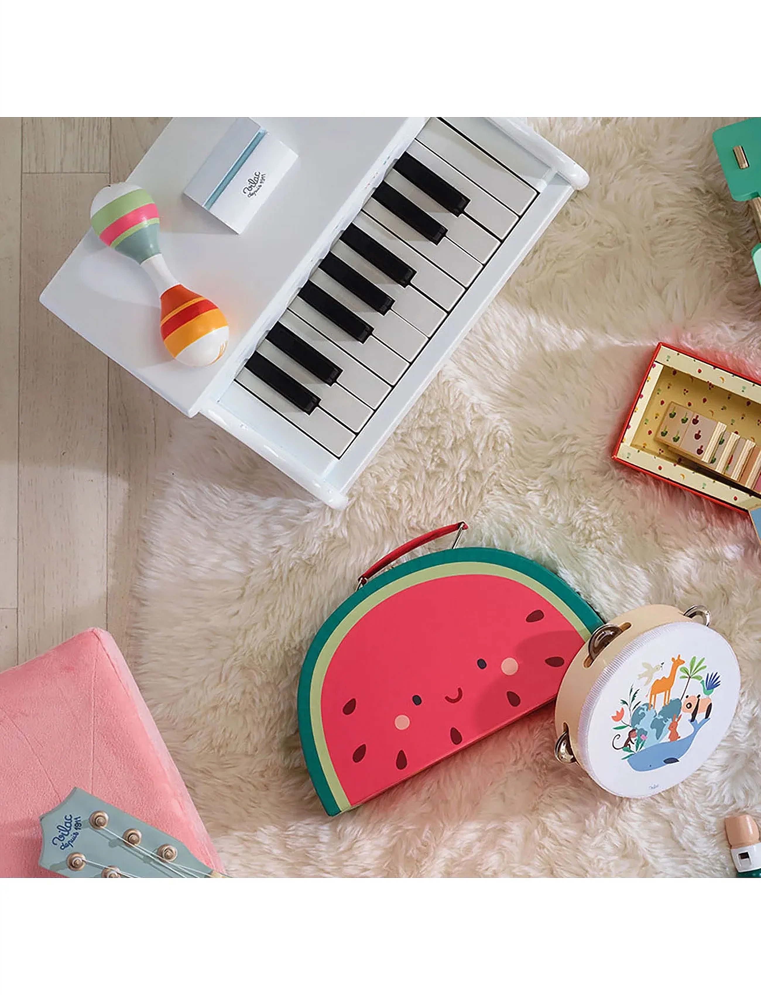Vilac Piano - White, One Size, White, Legetøj > Musical Instruments, Børn