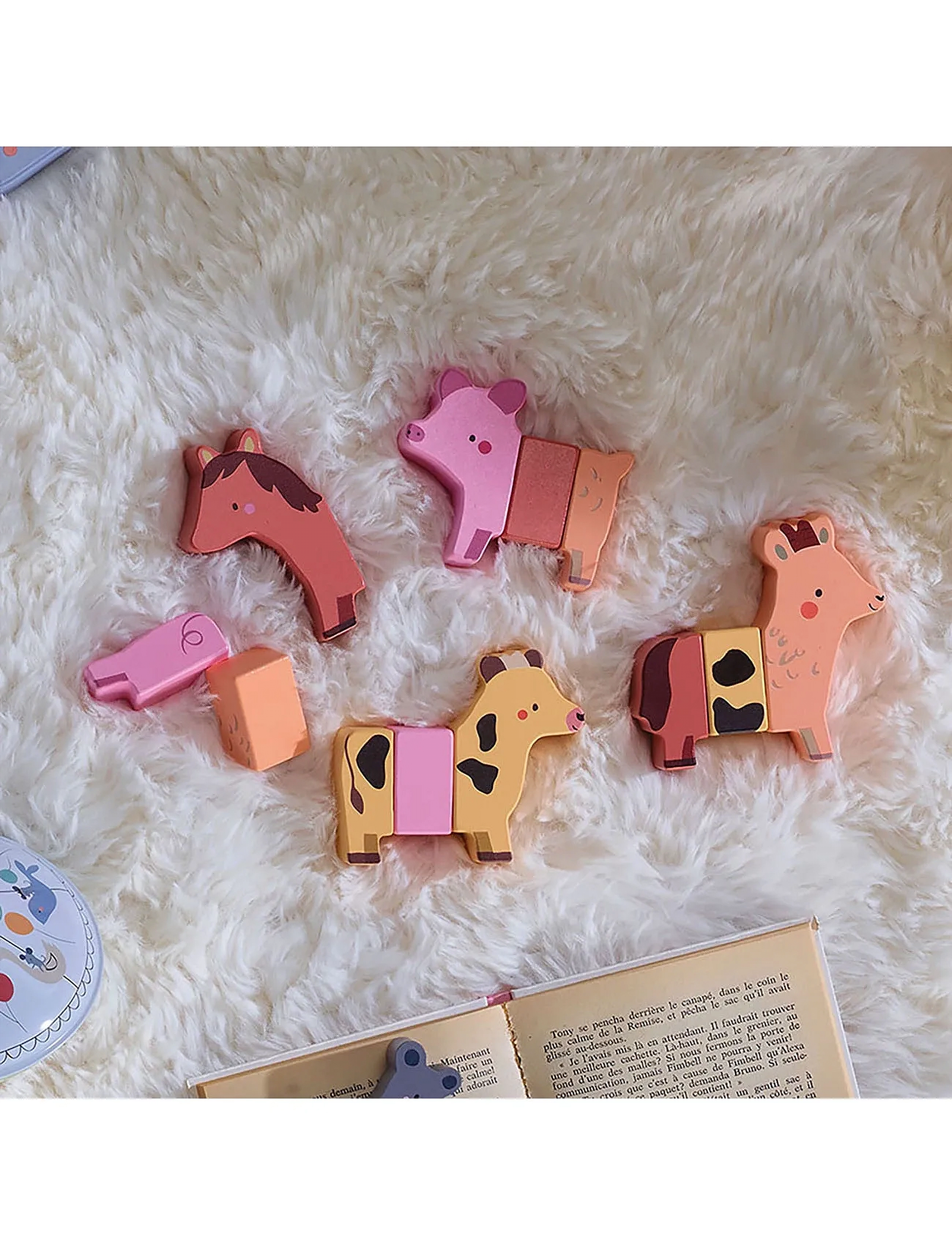 Vilac Magnetic Animals 12 Pcs, One Size, Playsets & Action Figures, Mehrfarbig/gemustert - Animals, Kinder