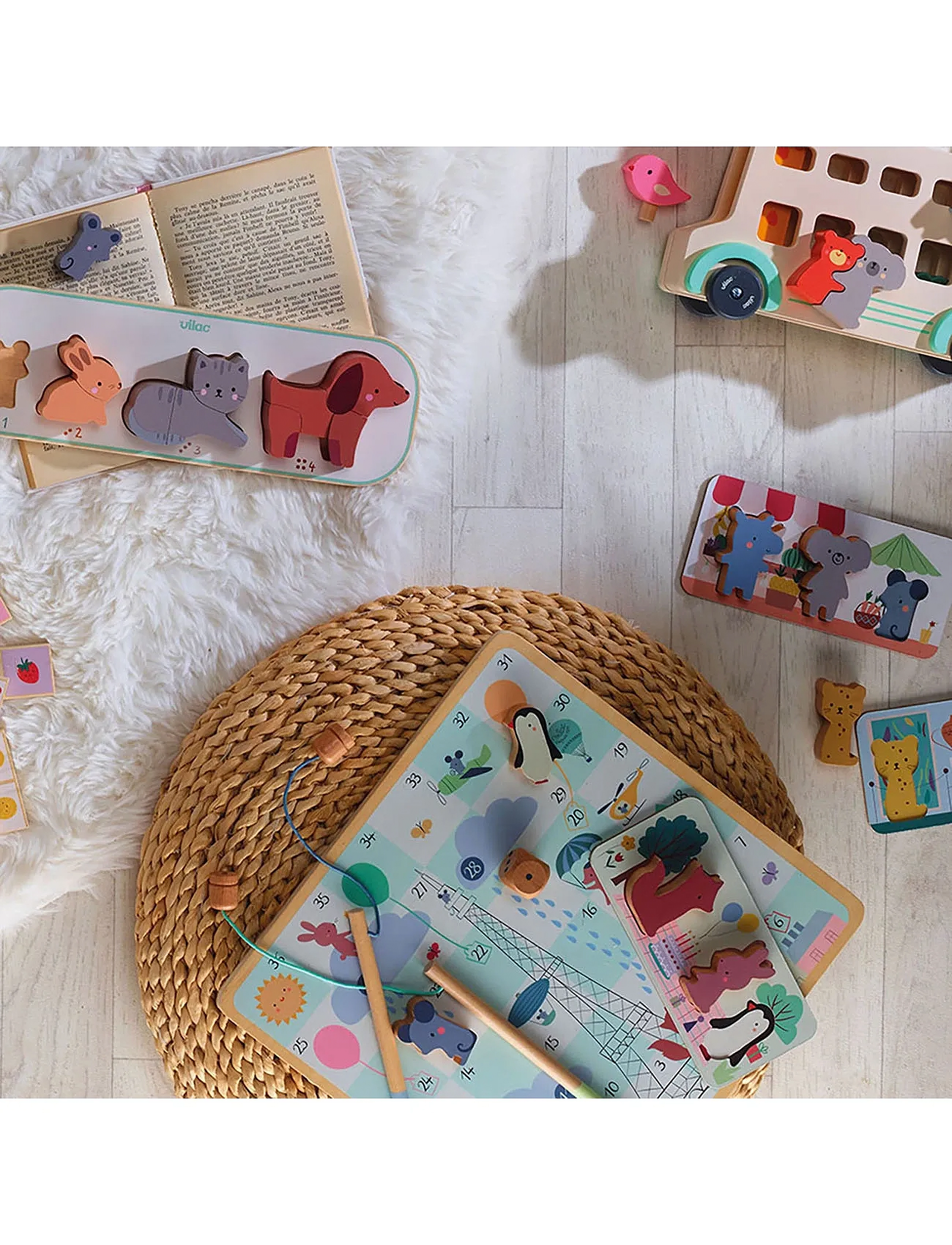 Vilac 4 Games For Toddlers, One Size, Games, Mehrfarbig/gemustert - Educational Kinder