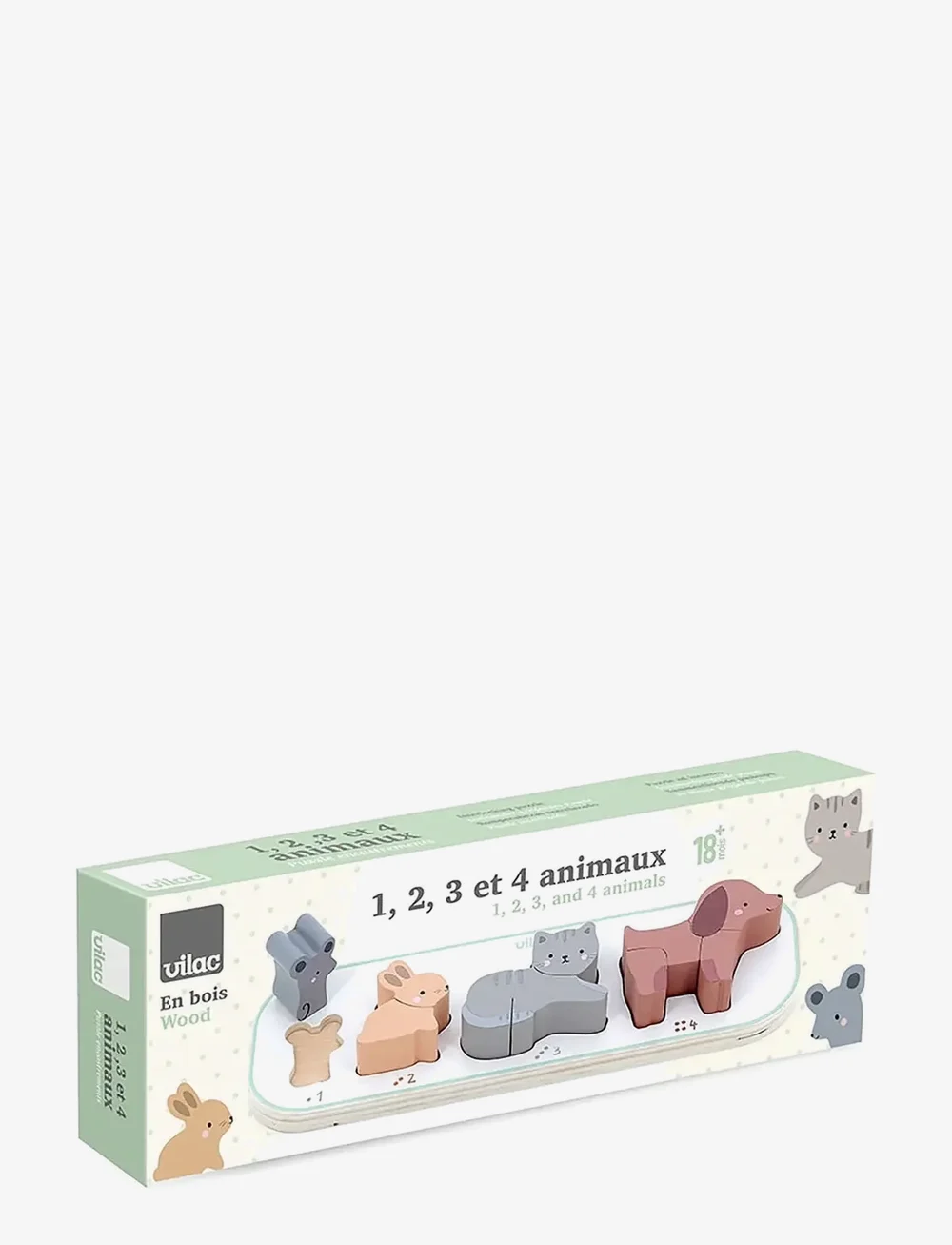 Vilac - Puzzle 10 pcs - Four Animals - loomad - multi - 2