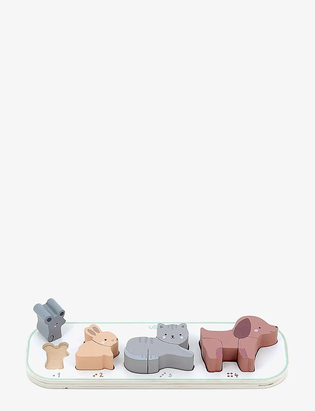 Vilac - Puzzle 10 pcs - Four Animals - dyr - multi - 4