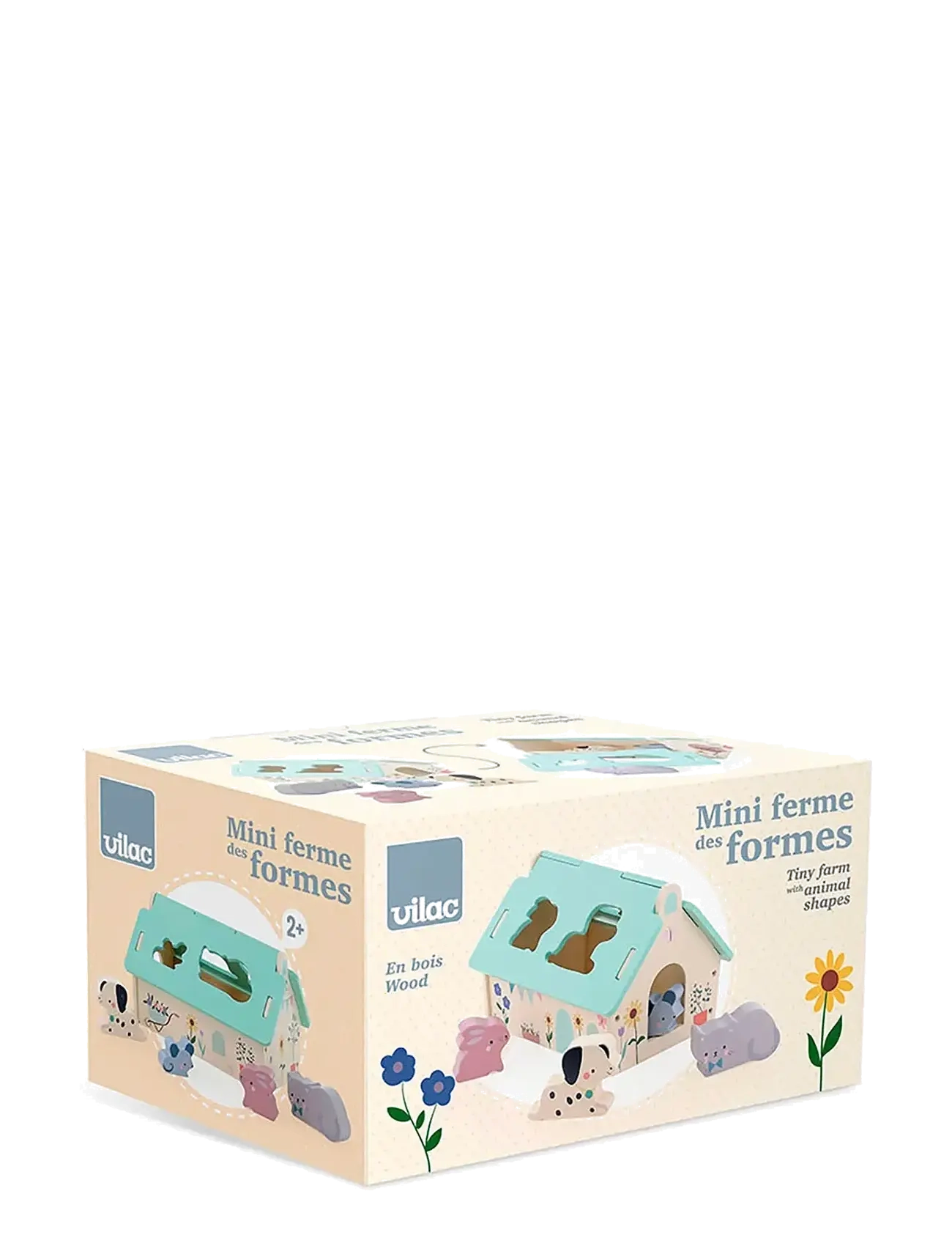 Vilac - Shape Sorter - Tiny Farm with animals - steam-leksaker - multi - 1