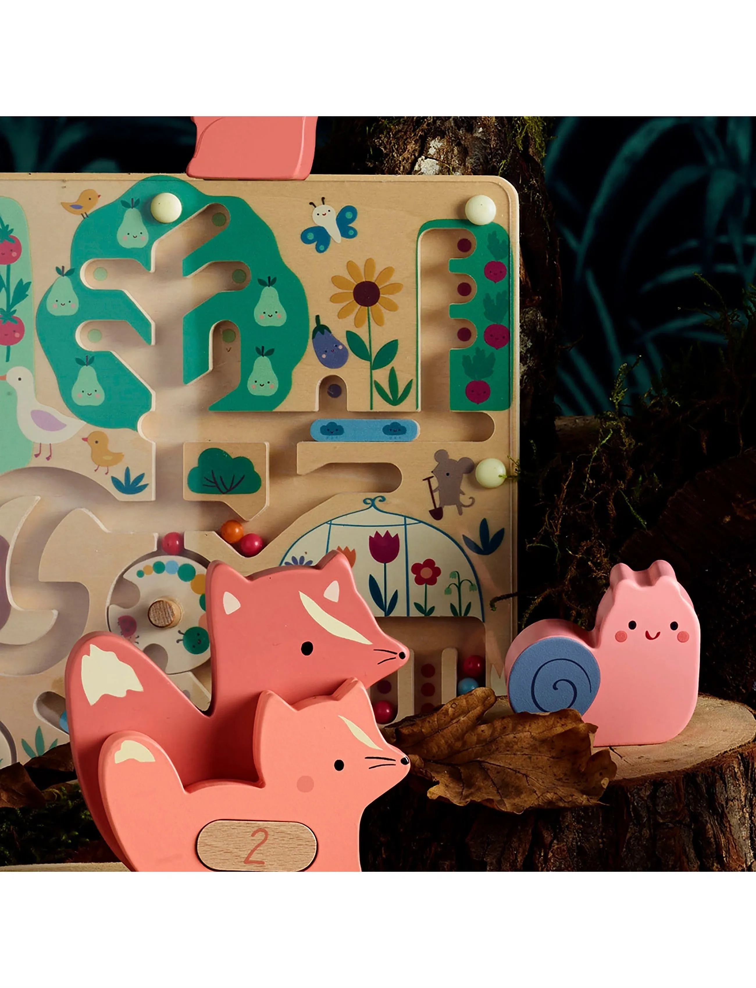 Vilac Magnetic Maze Harvest In The Garden By Sarah Betz, One Size, Educational Spielzeug, Beige - Interactive Kinder