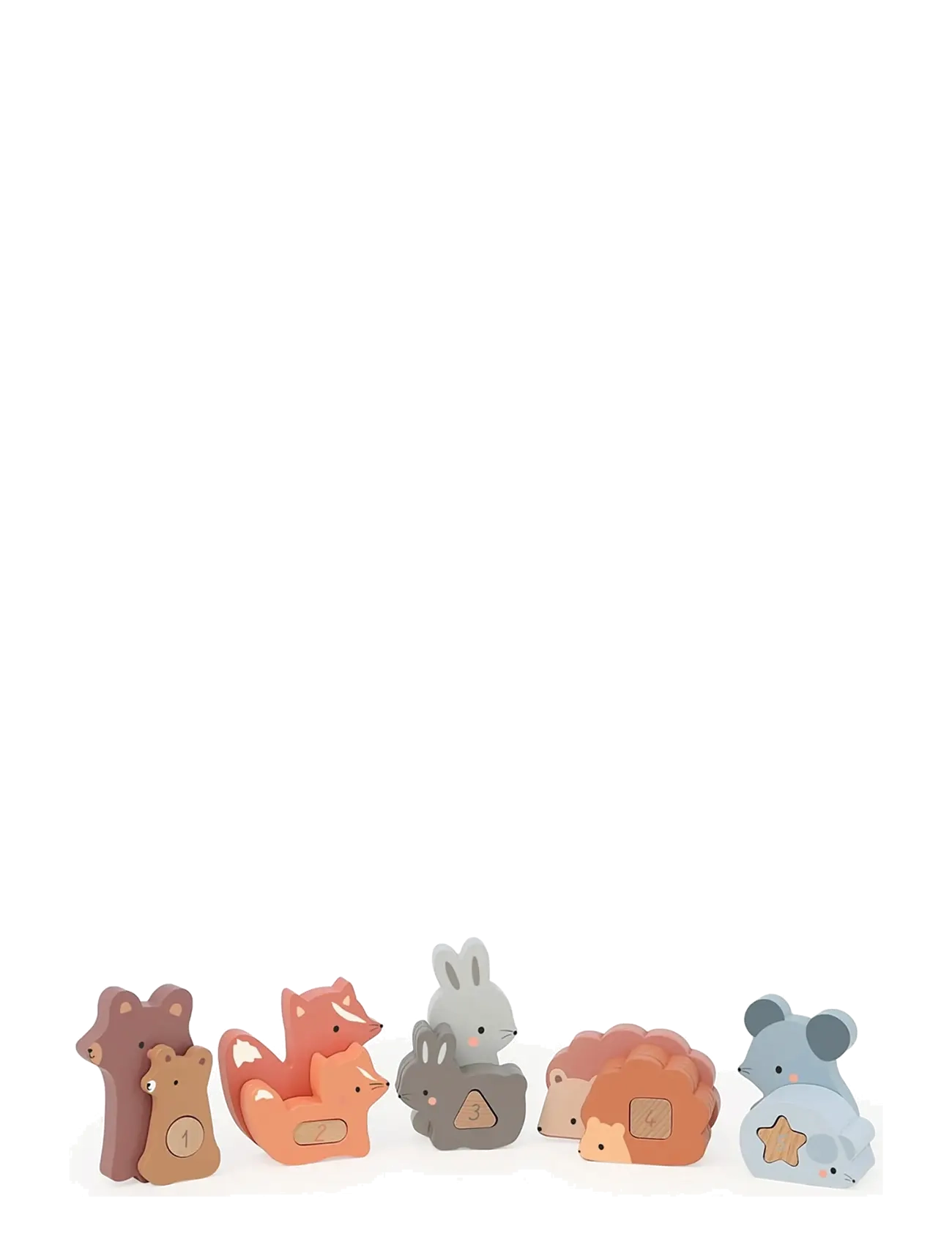 Vilac Puzzle Blocks 20 Pcs Animal Babies, One Size, Puzzles, Rosa - Wooden Kinder