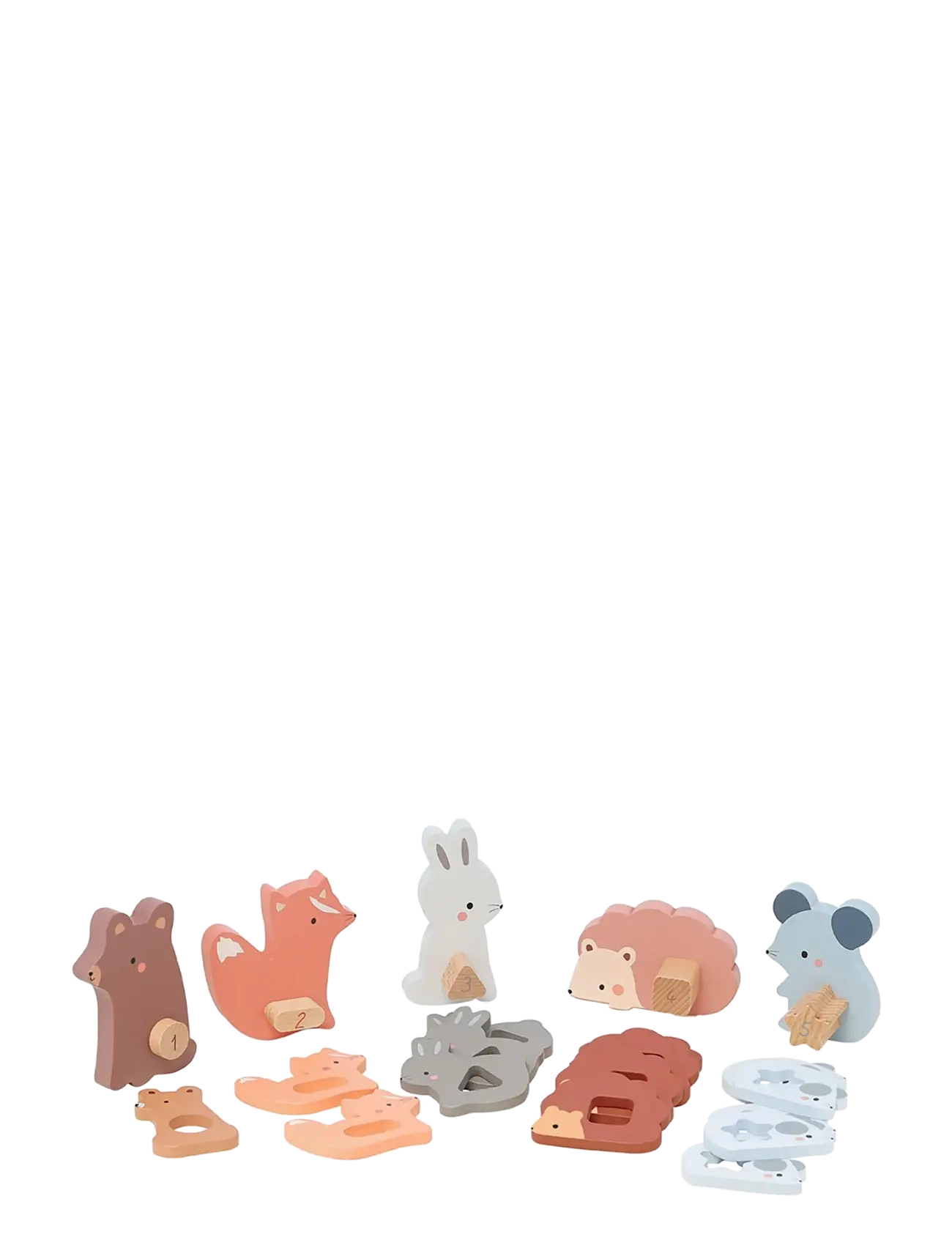 Vilac - Puzzle Blocks 20 pcs - Animal Babies - puslespill i tre - multi - 2