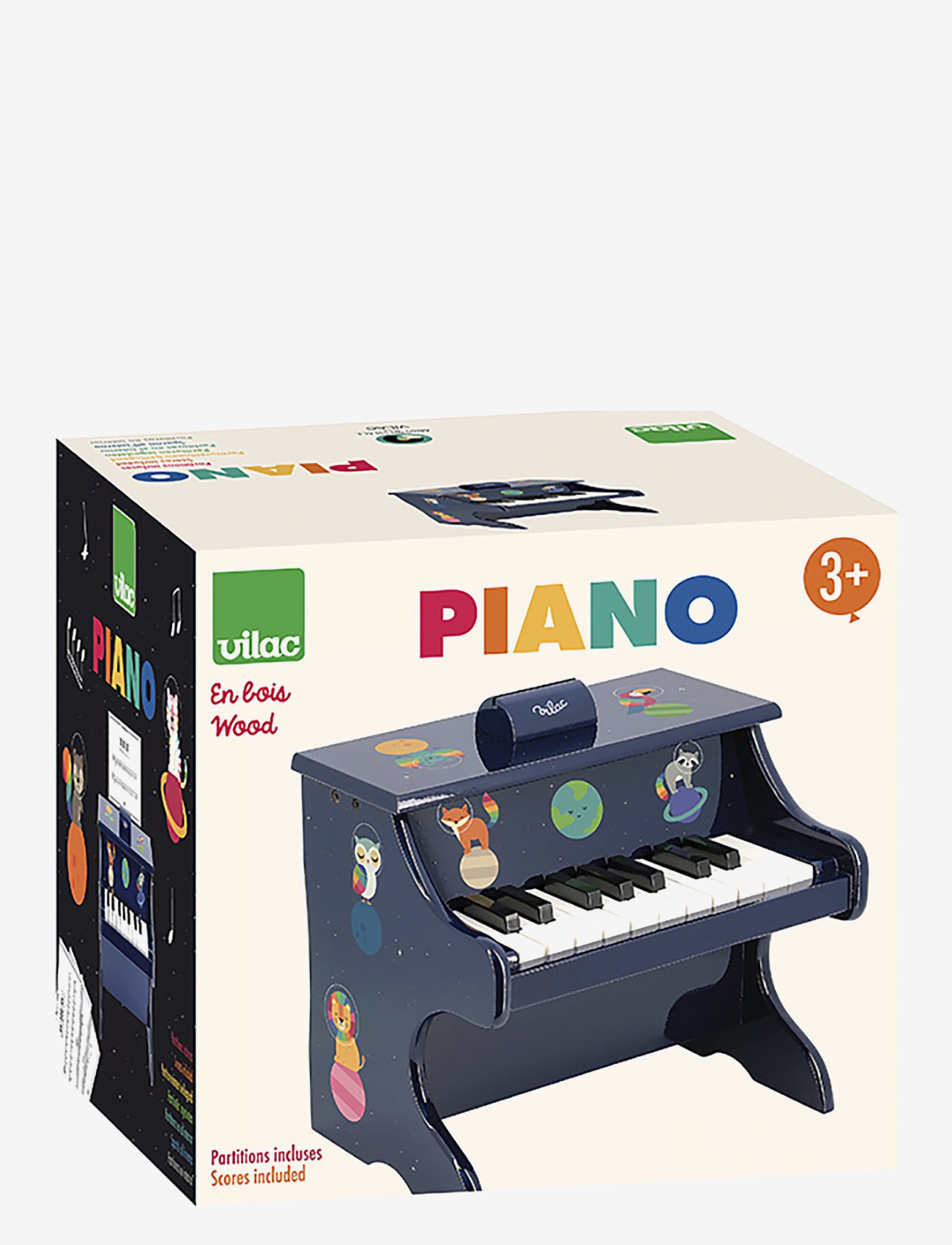 Vilac - Piano - Rainbow by Andy Westface - musikinstrument - dark blue - 1