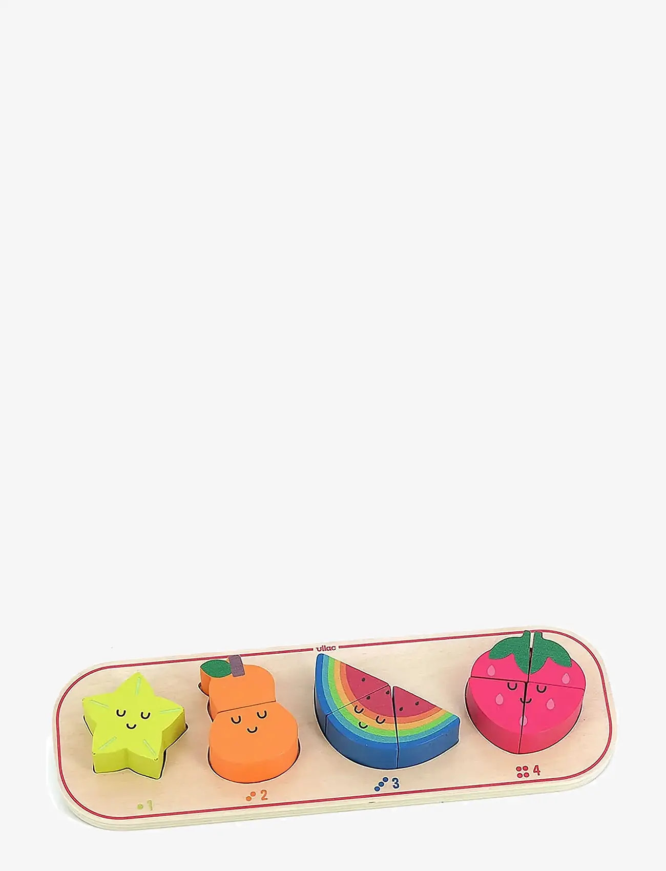 Vilac - Puzzle 10 pcs - Four Fruits - puidust pusled - multi - 1