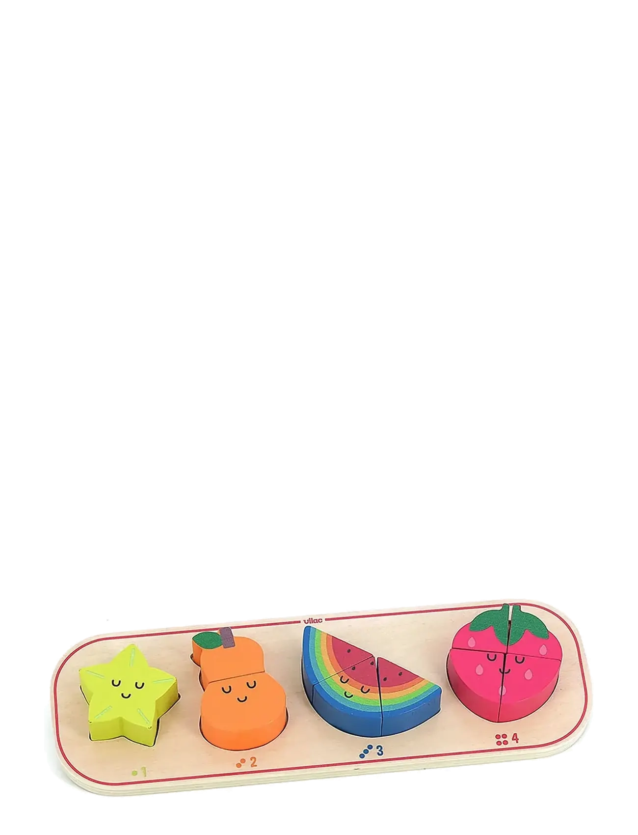 Vilac Puzzle 10 pcs - Four Fruits - Julklappar till barn - MULTI / multi
