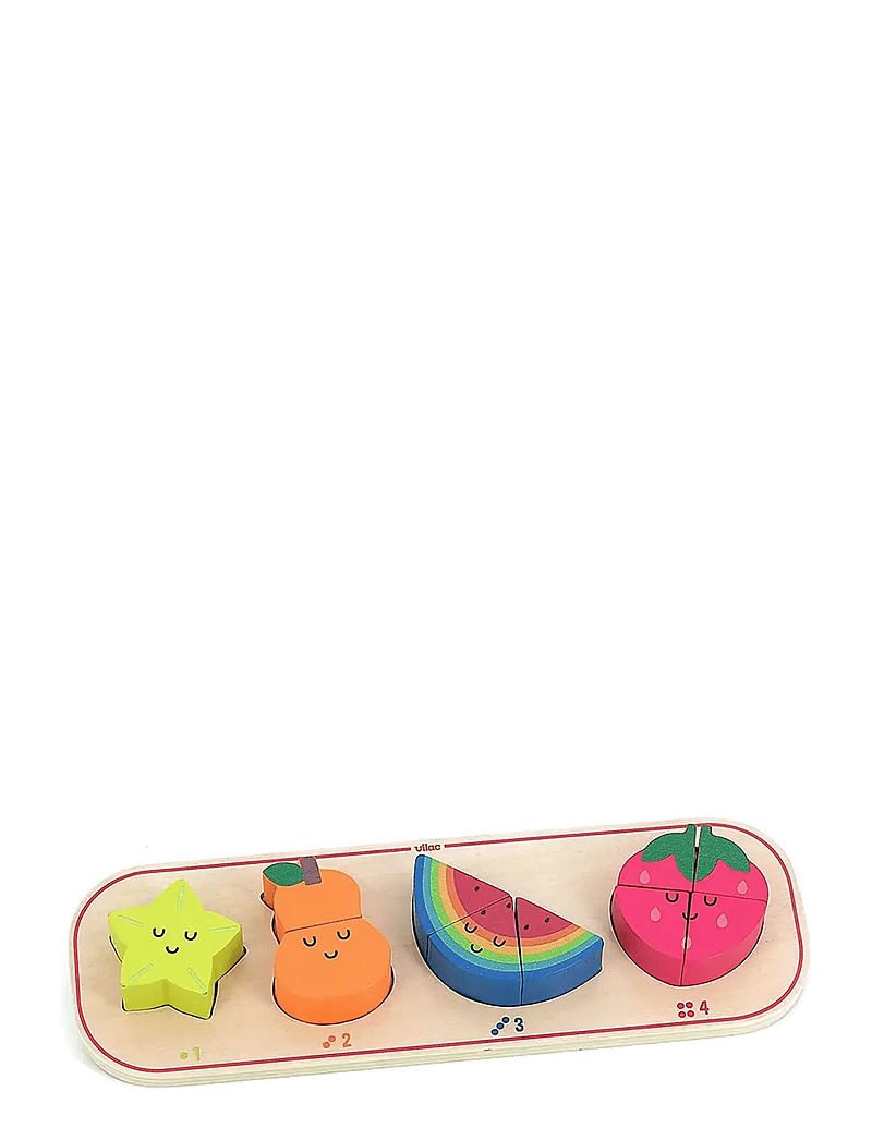 Vilac - Puzzle 10 pcs - Four Fruits - puidust pusled - multi - 1