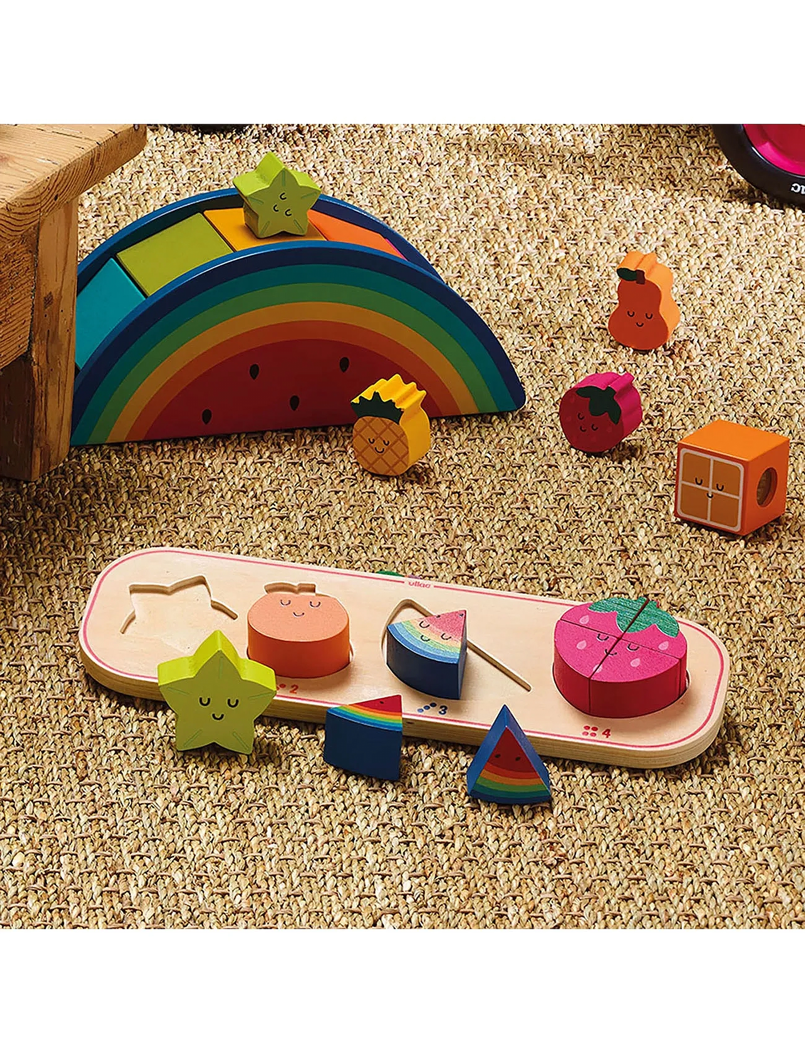Vilac Puzzle 10 Pcs - Four Fruits, One Size, Multi/patterned, Puslespil > Puslespil Af Træ, Børn