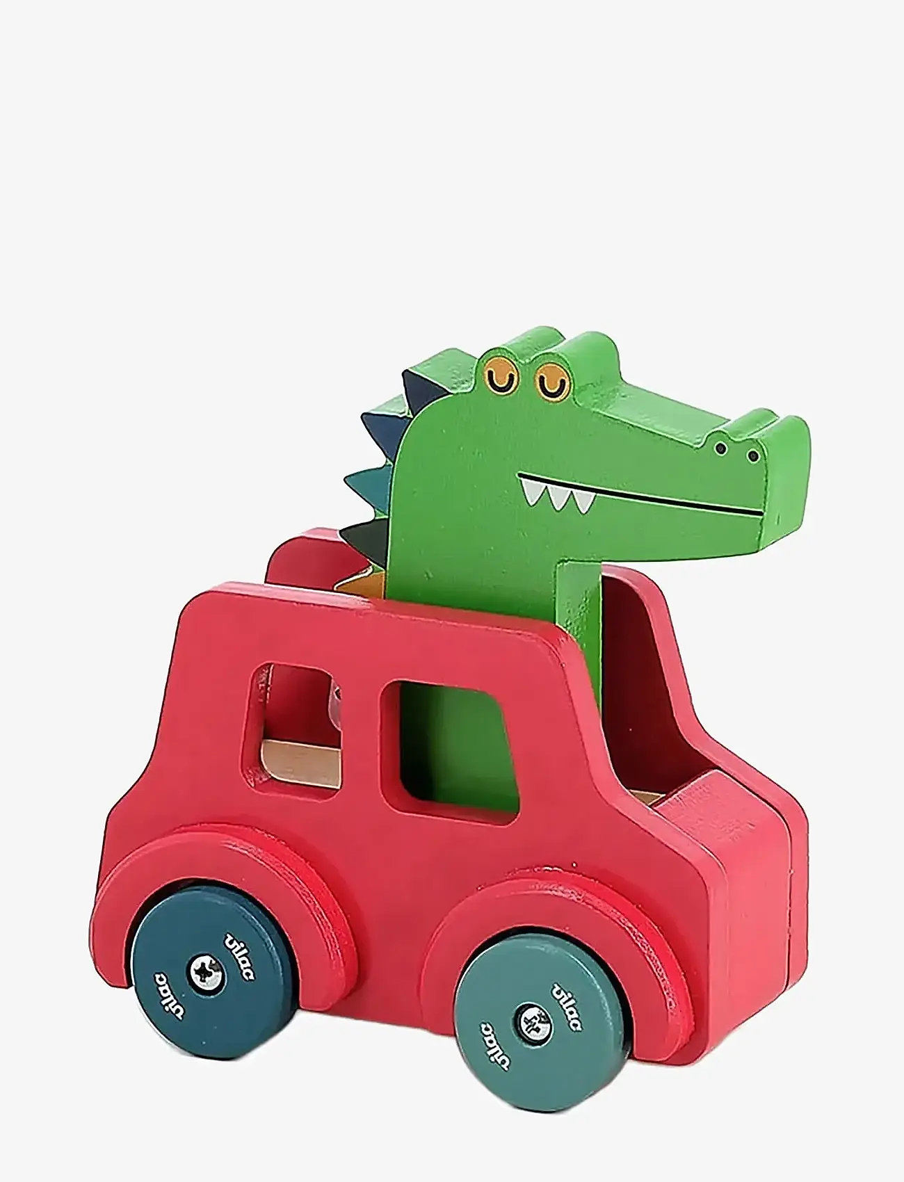 Vilac - Honking Car - Crocodile - legetøjsbiler - red - 1