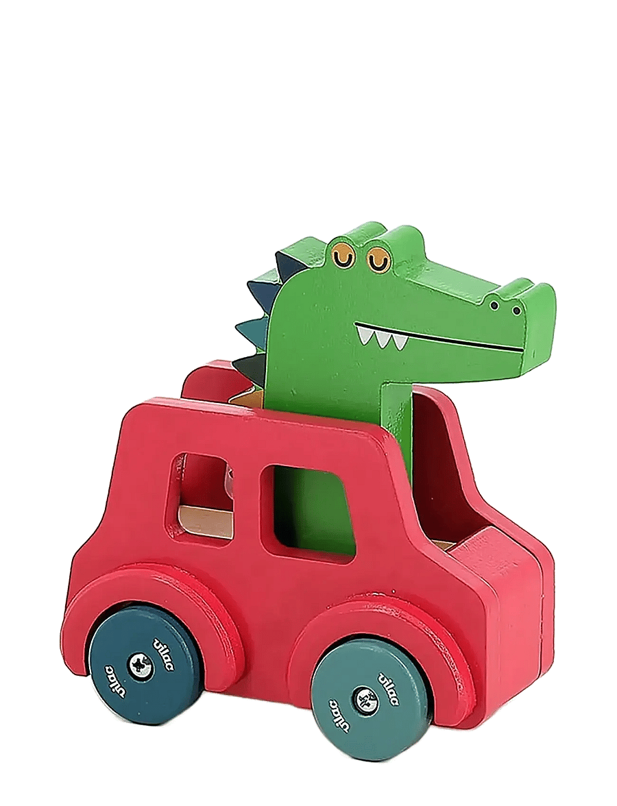 Vilac - Honking Car - Crocodile - mänguautod - red - 1