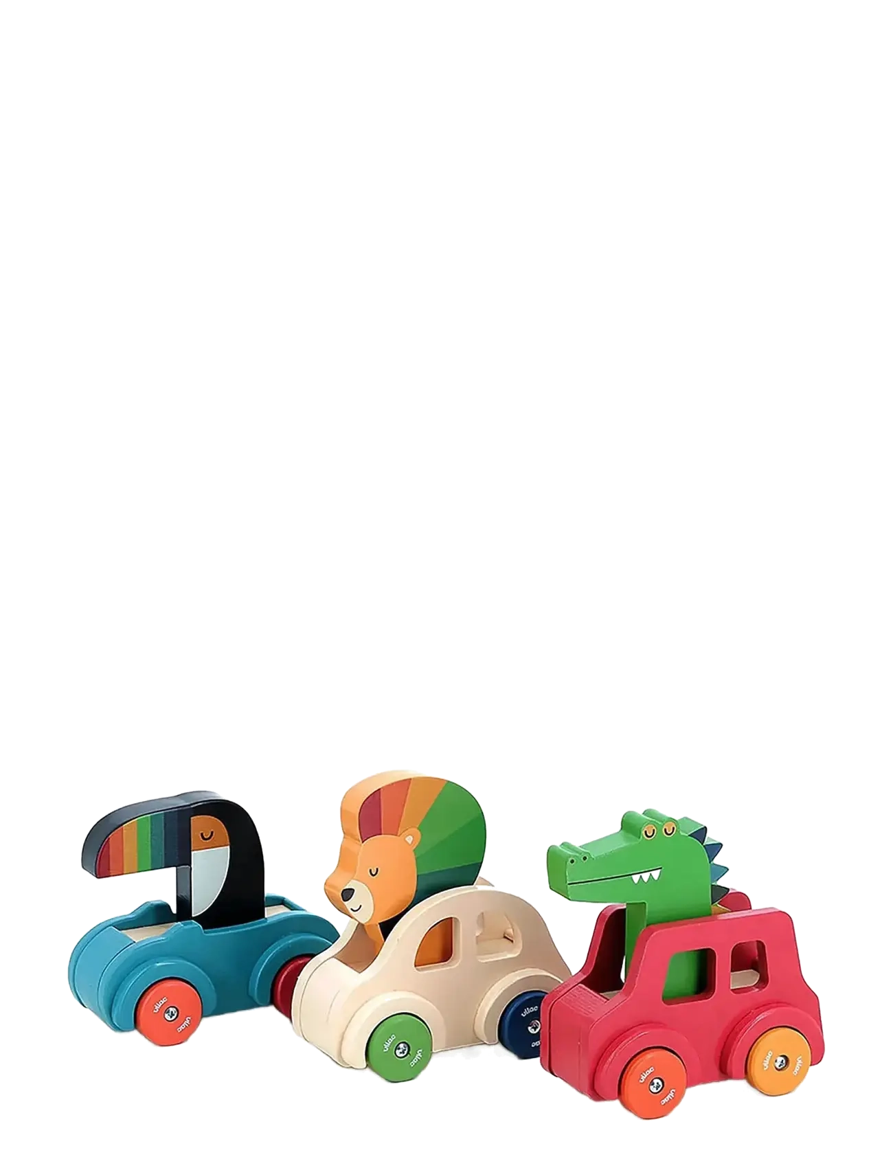 Vilac - Honking Car - Crocodile - legetøjsbiler - red - 2