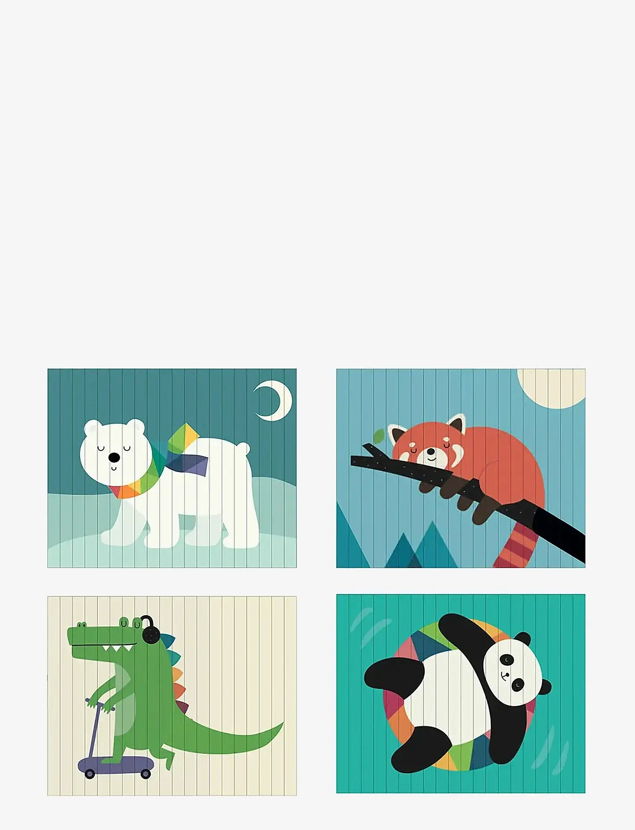 Vilac - Agamographic Puzzle 20 pcs - Animals - puidust pusled - multi - 1