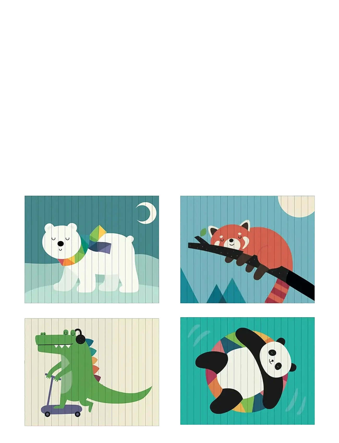 Vilac - Agamographic Puzzle 20 pcs - Animals - puslespill i tre - multi - 1